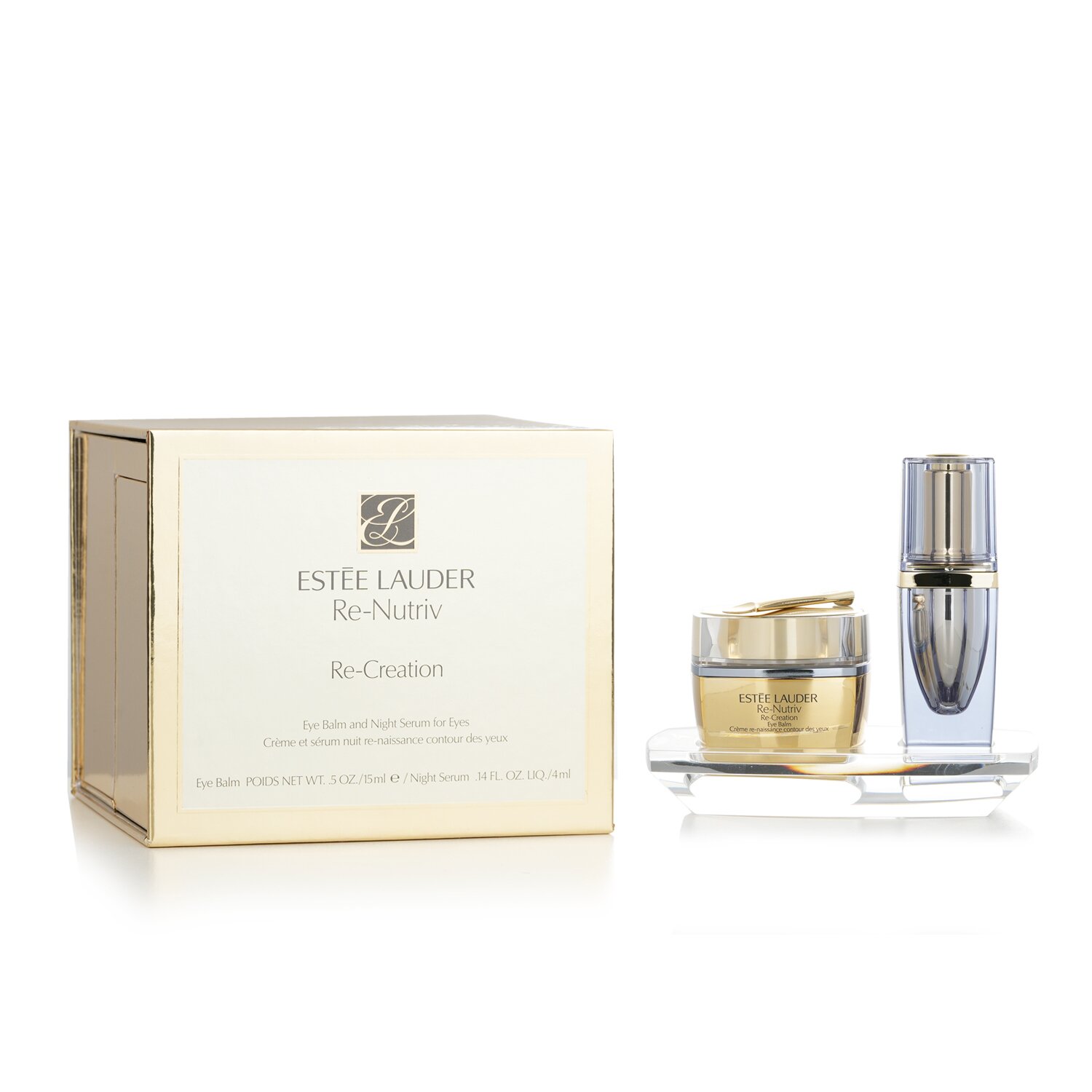 Estee Lauder Re-Nutriv Re-Creation Eye Bálsamo: Eye Bálsamo 15ml + Night Serum 4ml 2pcs