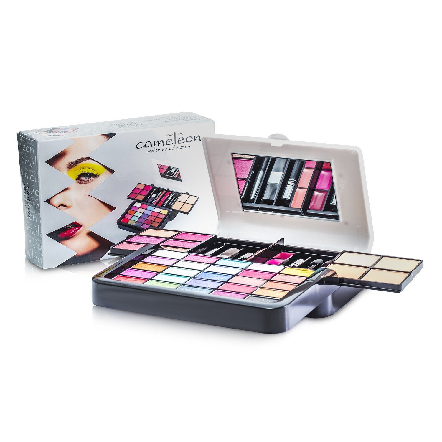 Cameleon MakeUp Kit G1697 (25x EyeShadow, 6x Blusher, 4x Compact Powder, 6x Lipgloss, 1x Mascara) Picture Color