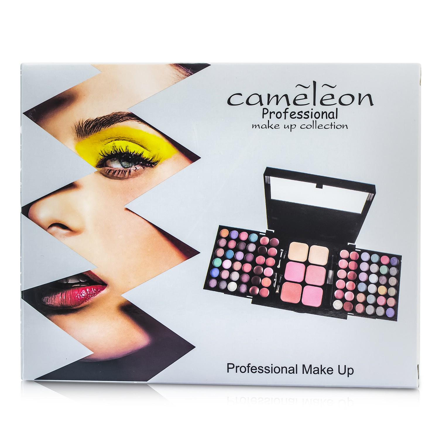 Cameleon MakeUp Kit 396 (48x Eyeshadow, 24x Lip Color, 2x Pressed Powder, 4x Blusher, 5x Applicator) Picture Color