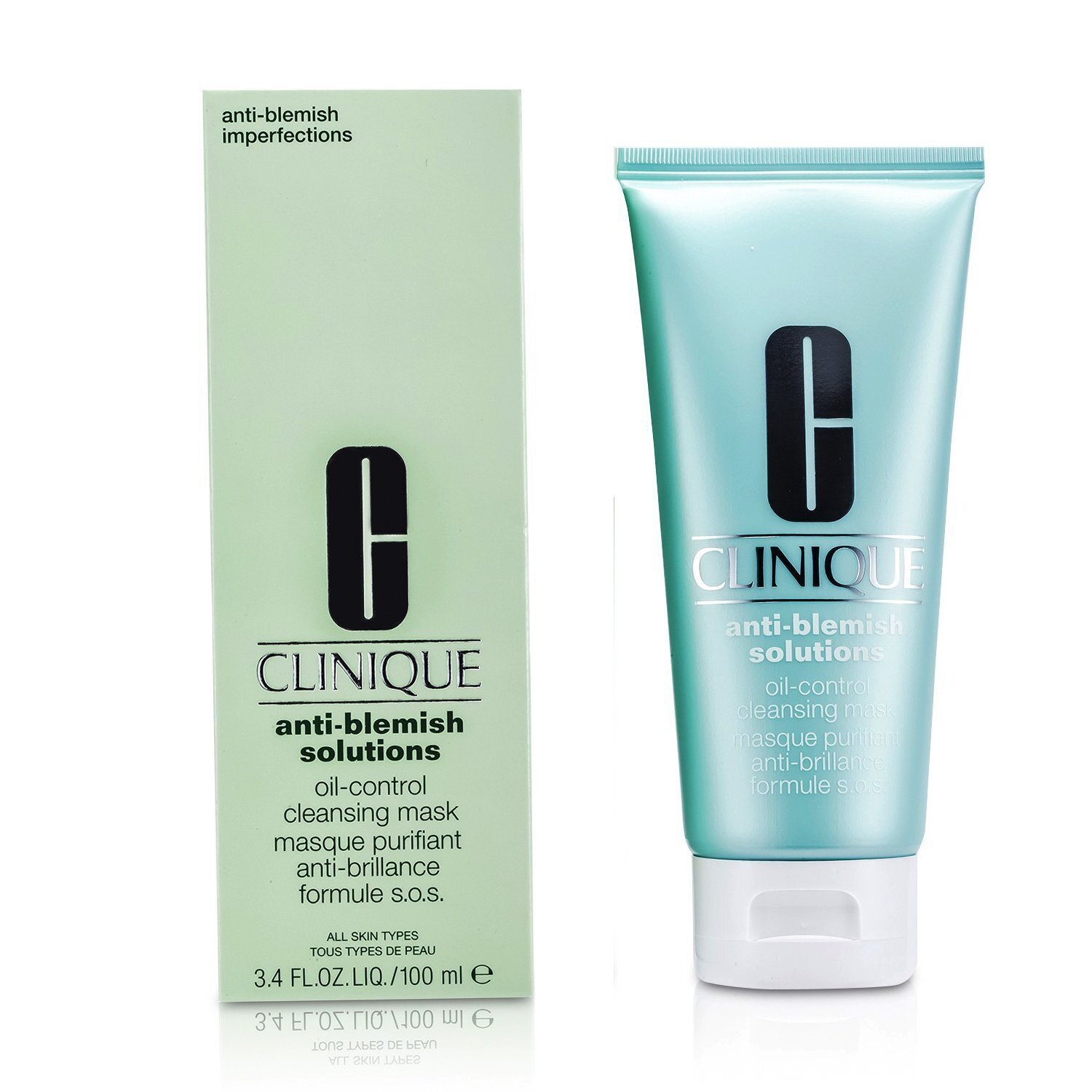 Clinique Anti-Blemish Solutions olajmentes arctisztító maszk 100ml/3.4oz