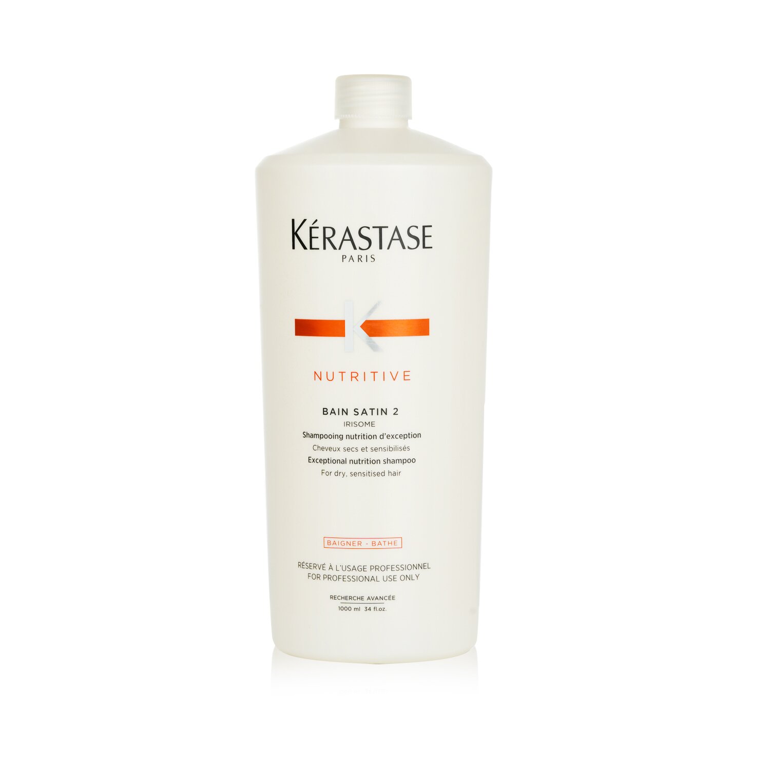 Kerastase Nutritive Bain Satin 2 Exceptional Nutrition Shampoo (For Dry, Sensitised Hair) 1000ml/34oz