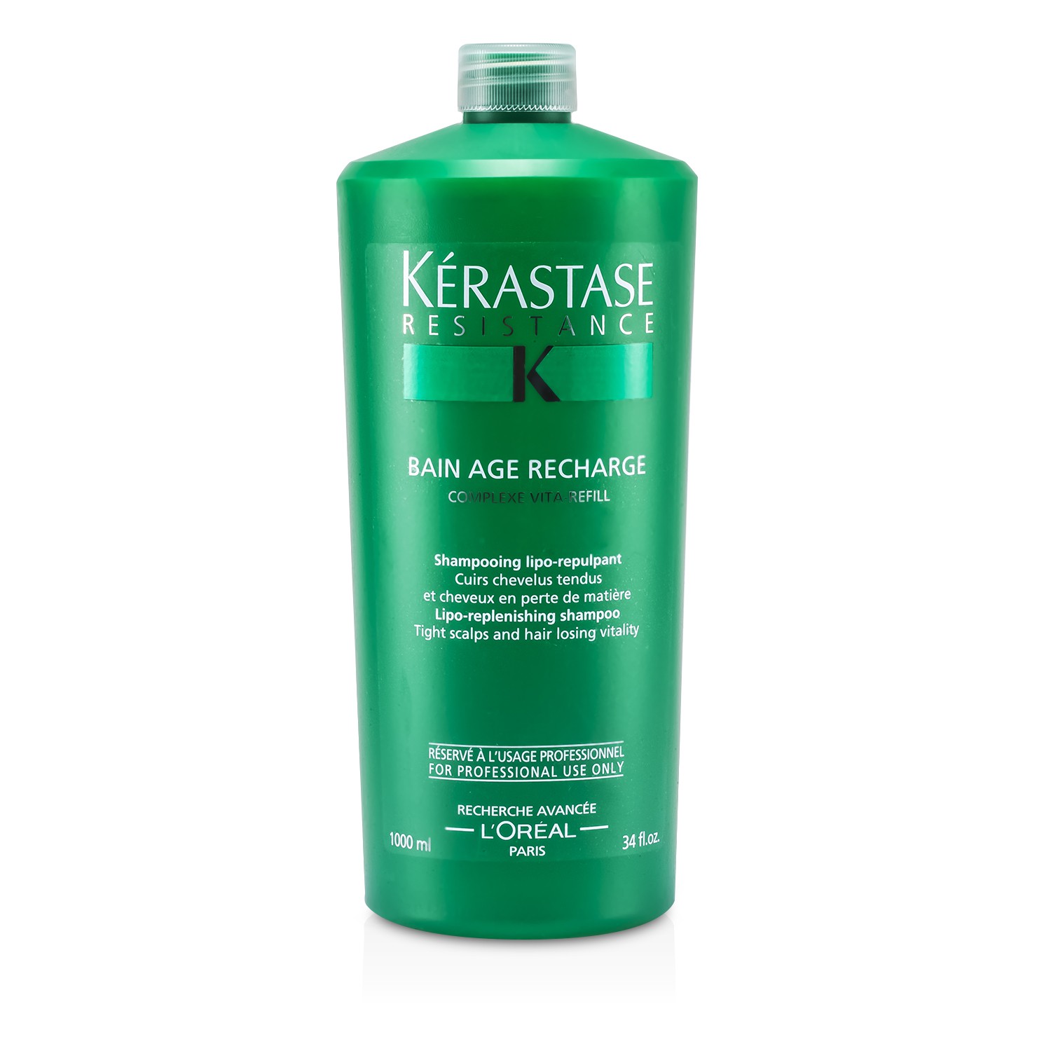 Kerastase Shampoo Kerastase Resistance Bain Age Recharge (Para Couro Tenso & Perda de Cabelo) 1000ml/34oz