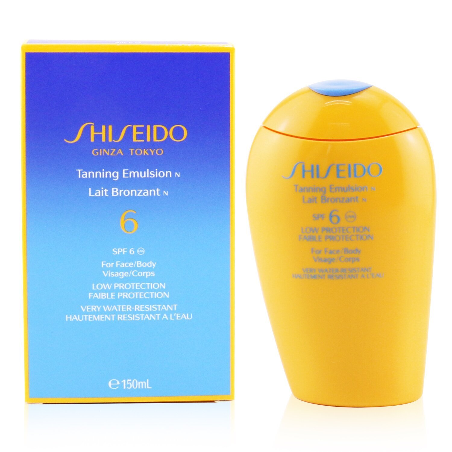 Shiseido Tanning Emulsion SPF 6 ( Para sa Mukha & Katawan ) 150ml