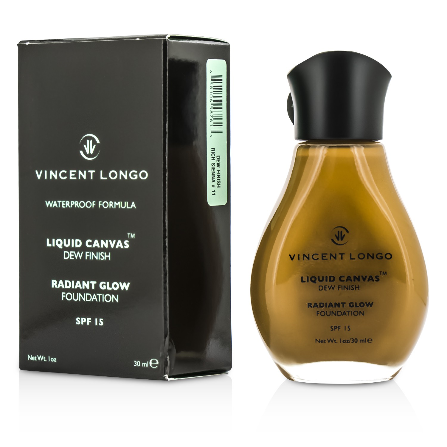 ビンセントロンゴ Vincent Longo リキッドキャンバス デュウフィニッシュ ウォータープルーフ ファンデーション SPF 15 30ml/1oz