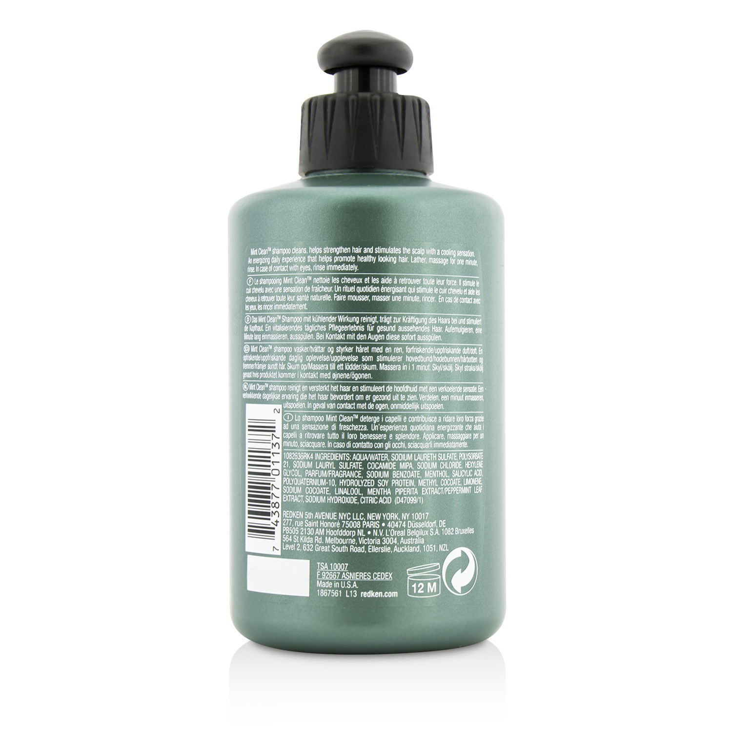 レッドケン Redken メン ミント クリーン インヴィゴレーティングシャンプー 300ml/10oz