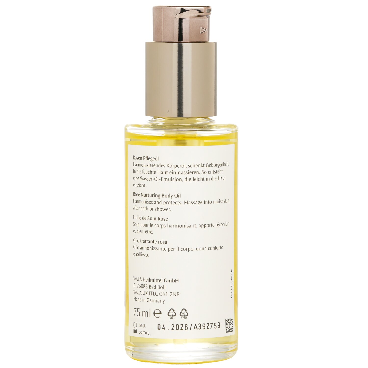 Dr. Hauschka Rose Body Oil 75ml/2.5oz