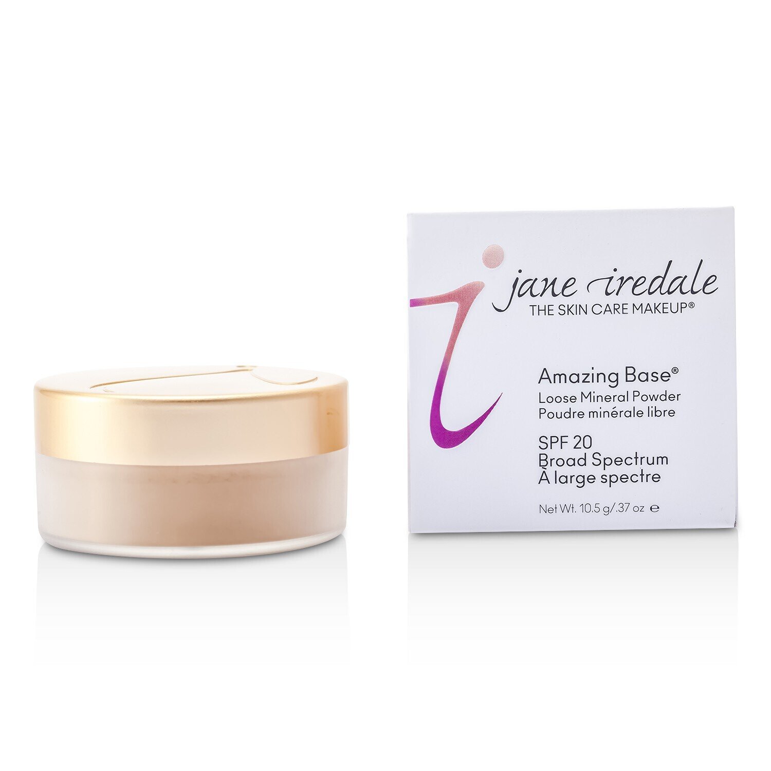 Jane Iredale Amazing Base Minerálny sypký púder s ochranným faktorom SPF 20 – Golden Glow 10.5g/0.37oz