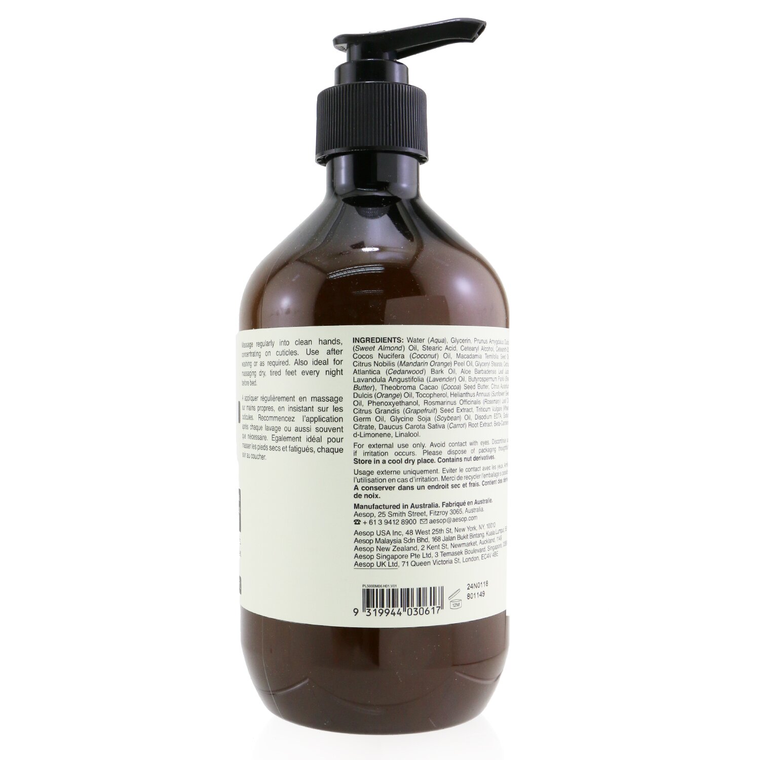 Aesop Resurrection Aromatique Bálsamo Manos 500ml/16.67oz