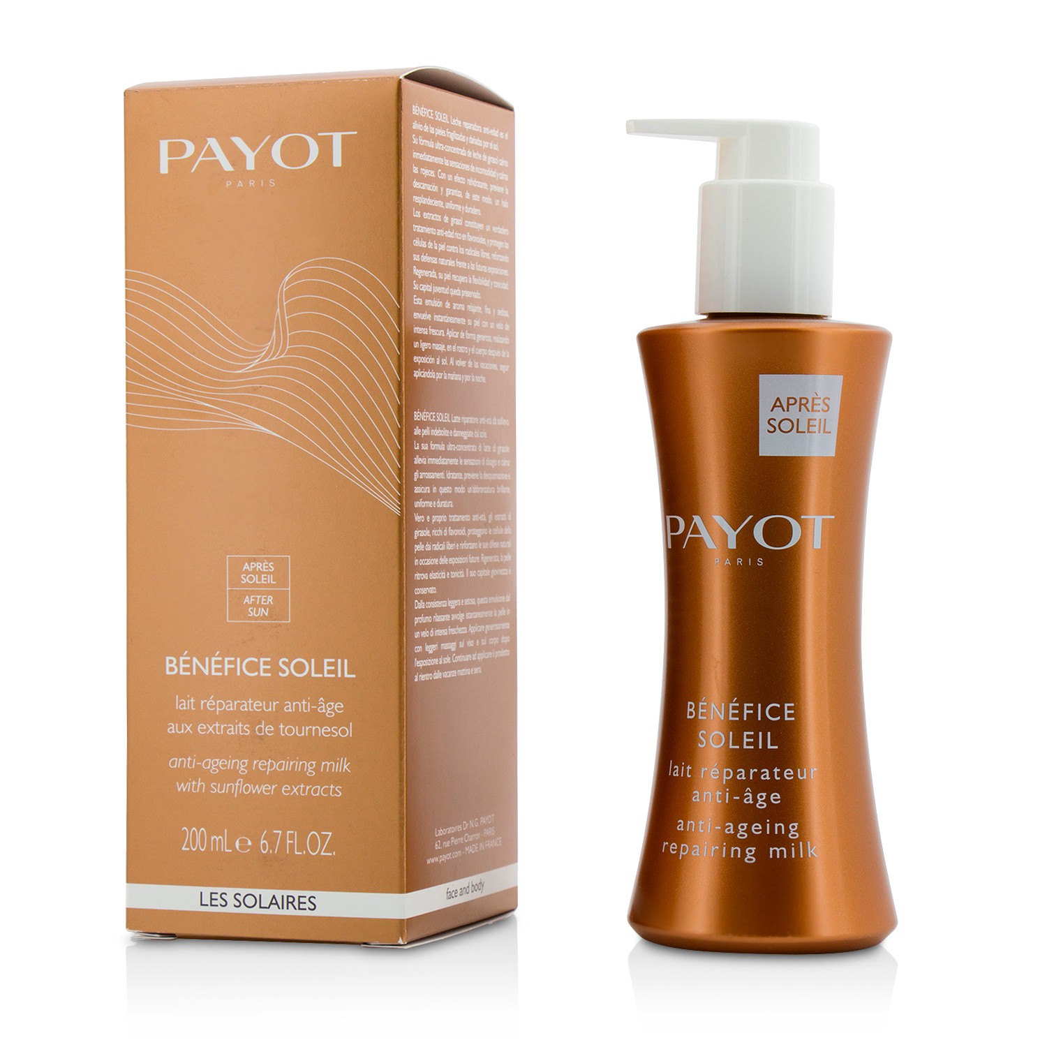 Payot Benefice Soleil حليب التجديد المقاوم لعلامات الشيخوخة (للوجه والجسم) 200ml/6.7oz