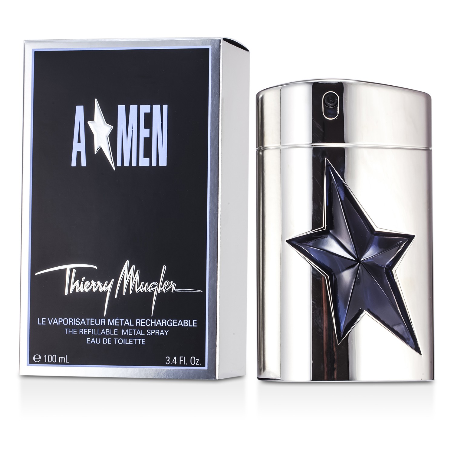 Thierry Mugler (Mugler) A*Men Metal Apă de Toaletă Recipient Reîncărcabil 100ml/3.4oz