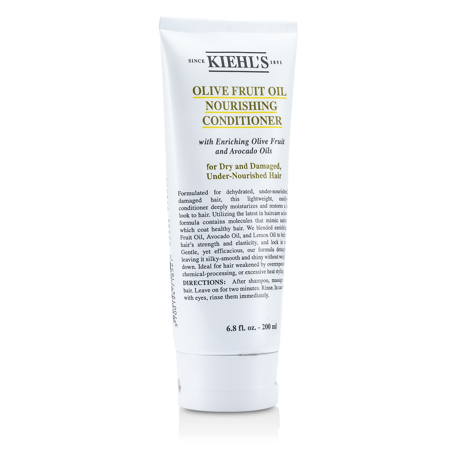 Kiehl's Зәйтүн Жемісі Майы Нәрлендіргіш Жайлағышы (Құрғақ және Зақымдалған, Нәрленген Шашқа Арналған) 200ml/6.8oz