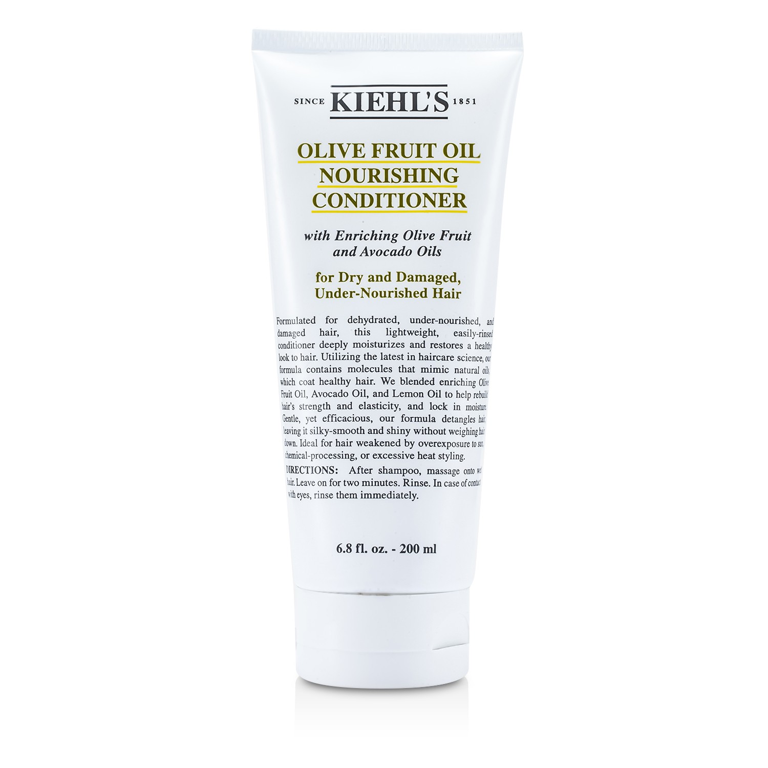 Kiehl's Olive Fruit Oil Nourishing Konditioner Bergizi Minyak Buah Olive( Untuk Rambut Jenis Kering dan Rosak , Rambut Tidak Berrgizi ) 200ml/6.8oz