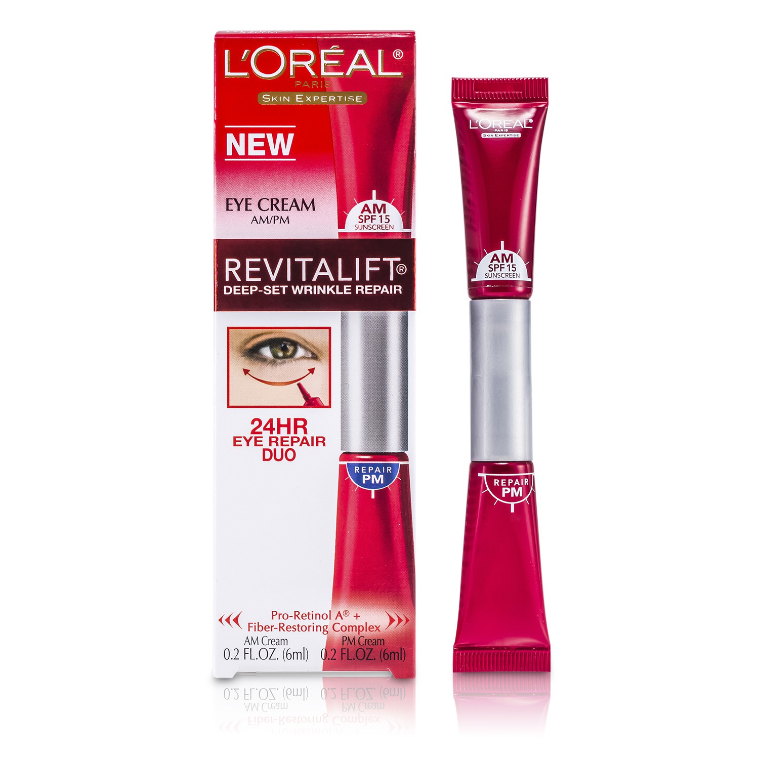 L'Oreal Revitalift (Advanced) Deep-Set Wrinkle 24 Hours Eye Repair Duo 2x6ml/0.2oz