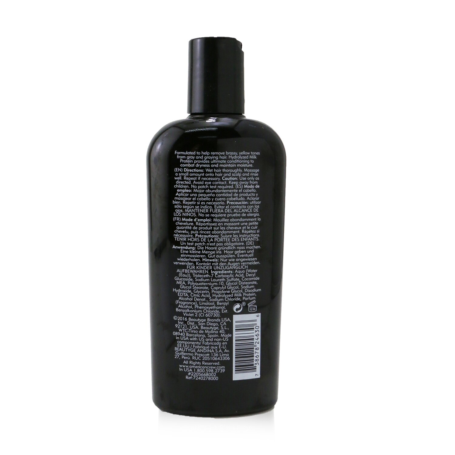 American Crew Men Classic Champú Pelo con Canas ( Mantenimiento Ideal para Pelo con Canas ) 250ml/8.45oz