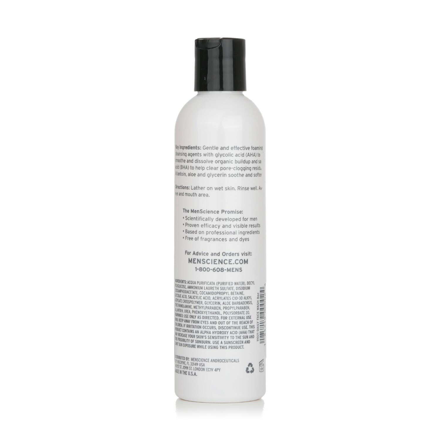 Menscience Ամենօրյա Լվացող Միջոց Դեմքի Համար 236ml/8oz