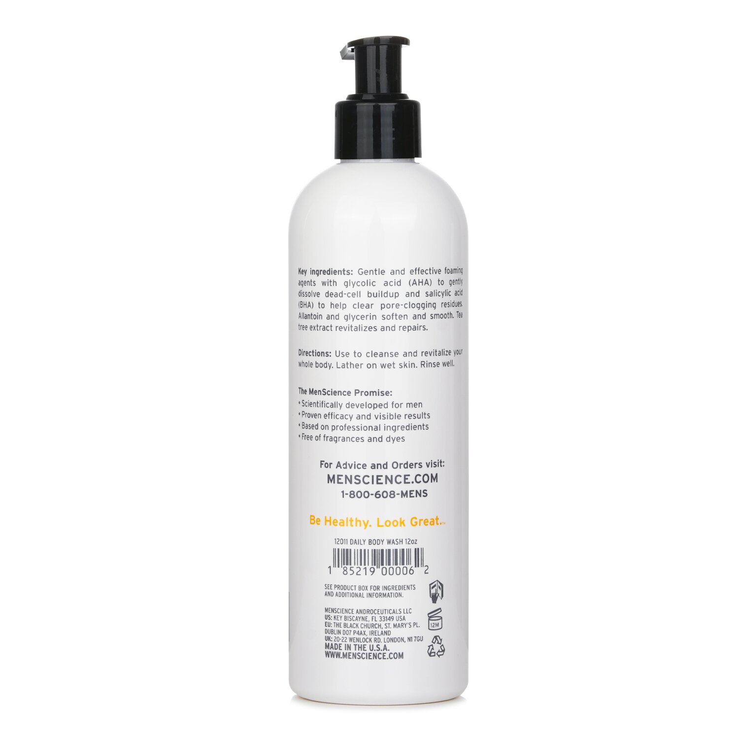 Menscience Jabón Corporal Diario 354ml/12oz