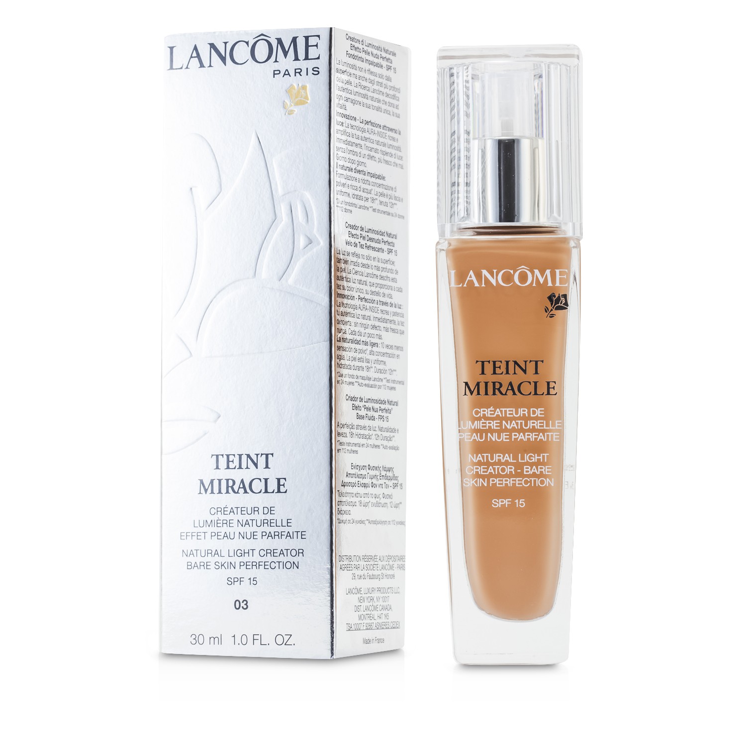 Lancome Teint Miracle Натуральное Осветляющее Средство SPF15 30ml/1oz