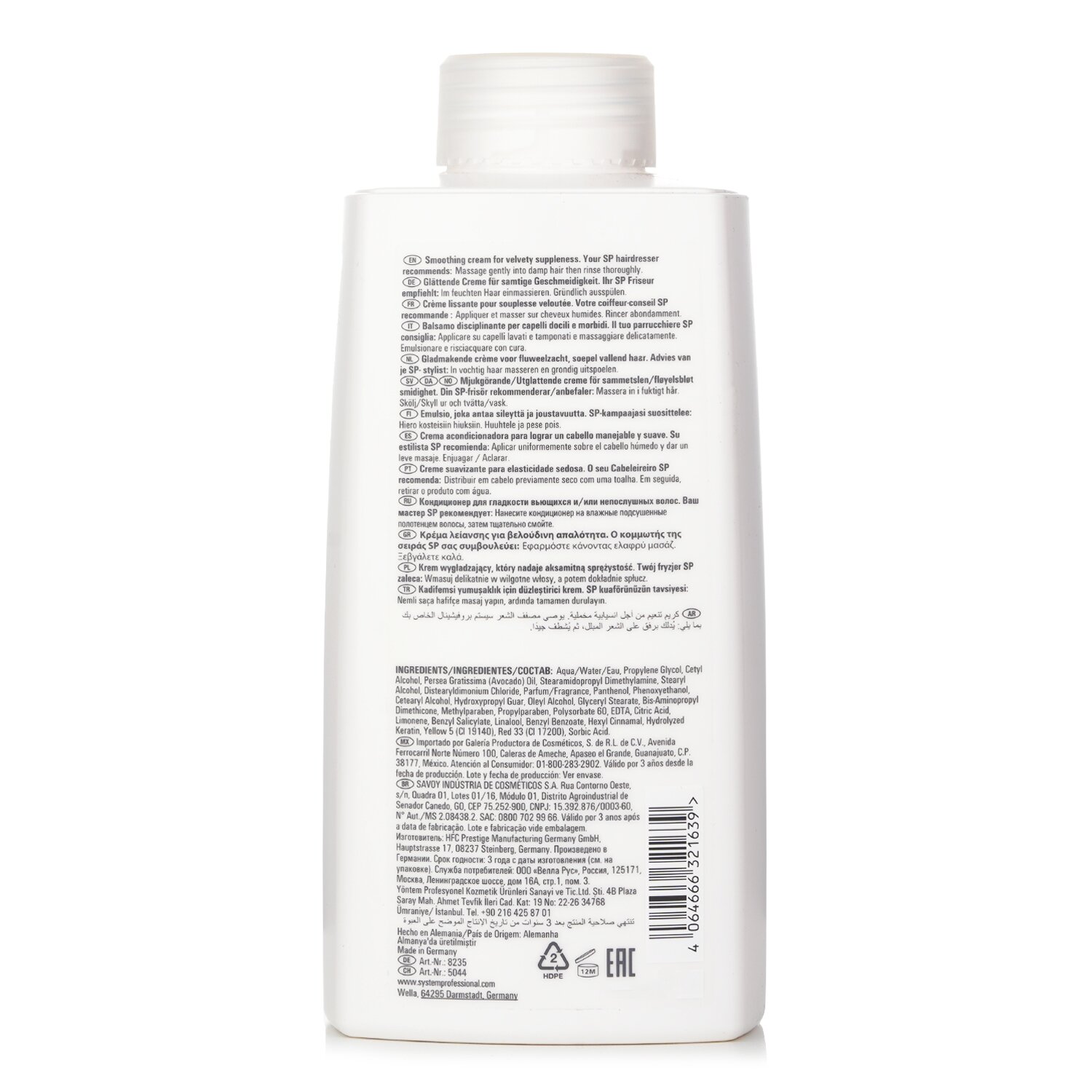 Wella Uhlazující kondicionér SP Smoothen Conditioner ( pro vzpurné vlasy ) 1000ml/33.8oz