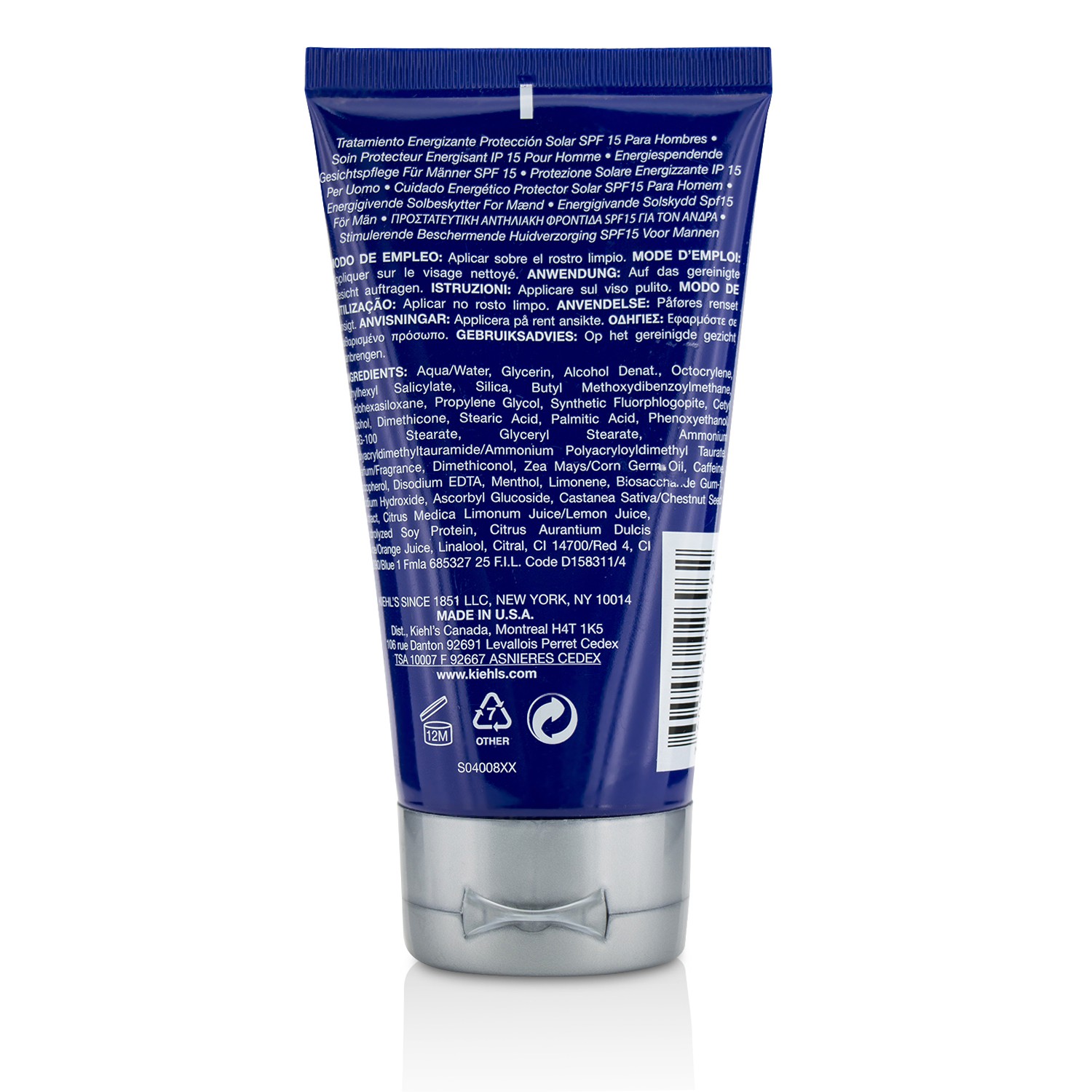 Kiehl's Ochronno-nawilżająca emulsja do twarzy dla mężczyzn Facial Fuel SPF 15 Sunscreen Energizing Moisture Treatment 125ml/4.2oz