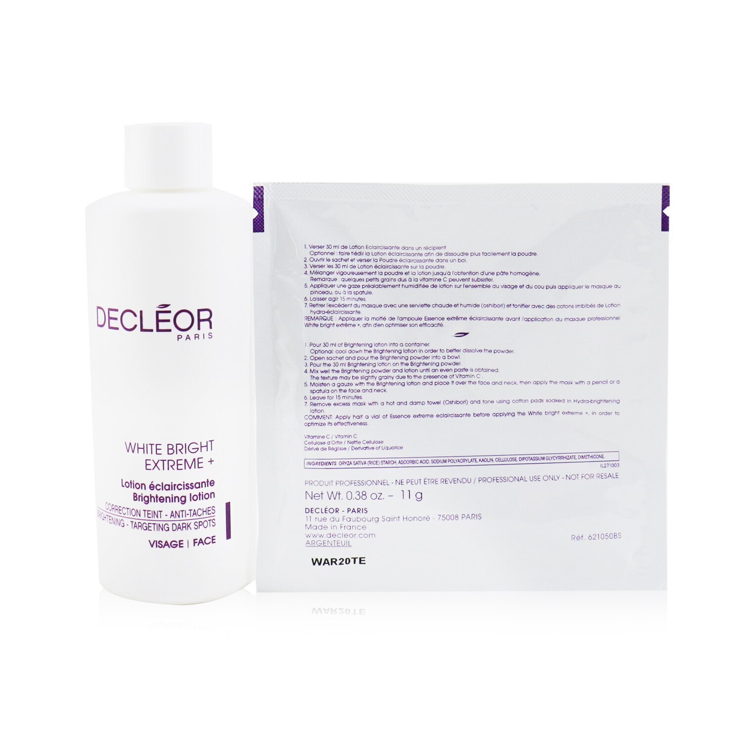 Decleor White Bright Extreme Set (Salon Size): Brightening Lotion + 5x Brightening Powder 6pcs