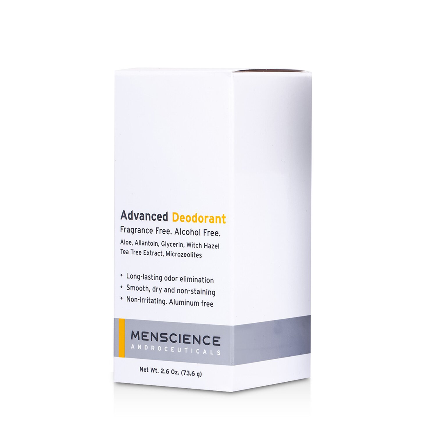 Menscience Advanced Desodorante- Libre Fragancias 73.6g/2.6oz