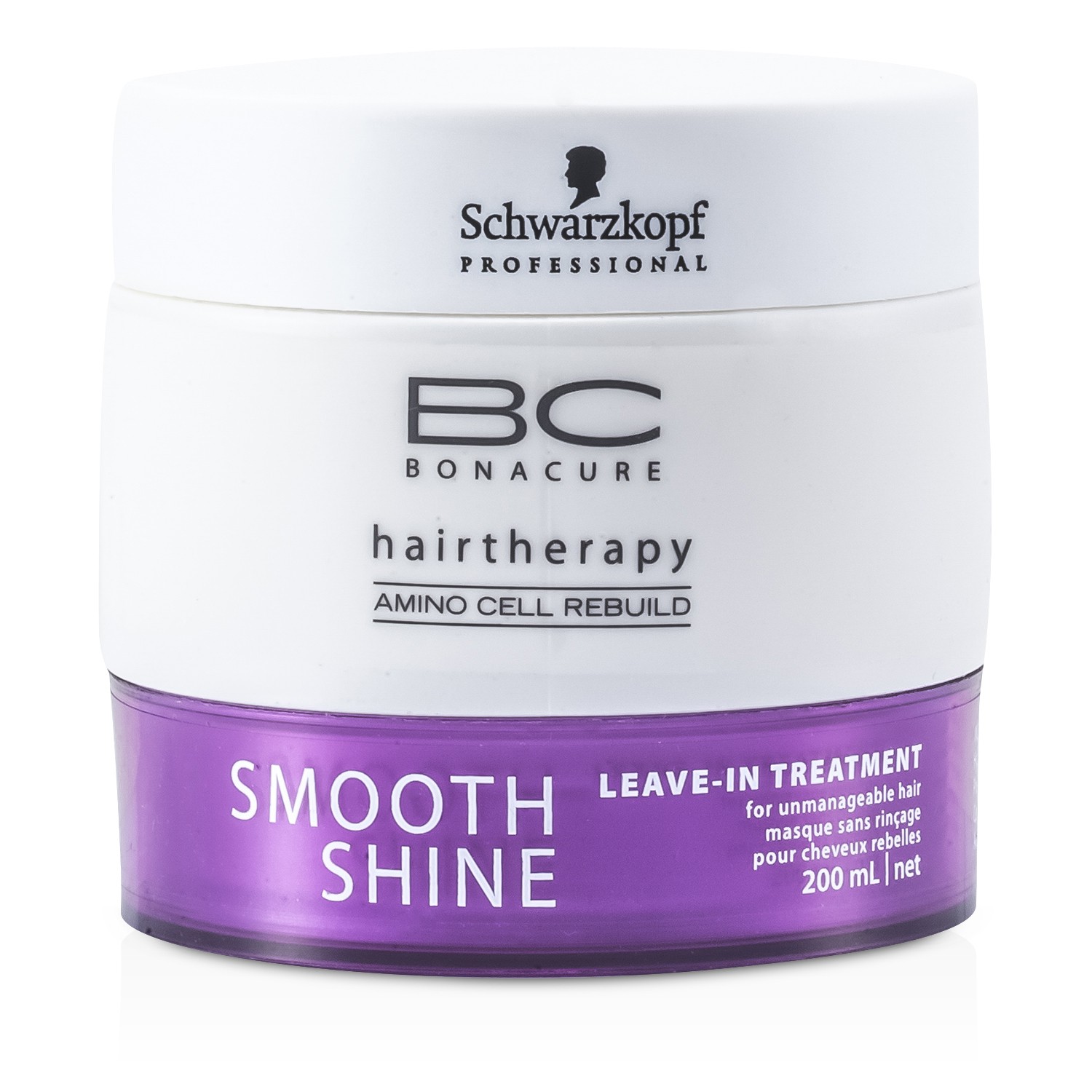 슈바르츠코프 Schwarzkopf BC 스무드 샤인 리브 인 트리트먼트 ( 관리하기 힘든 모발 ) 200ml/6.7oz