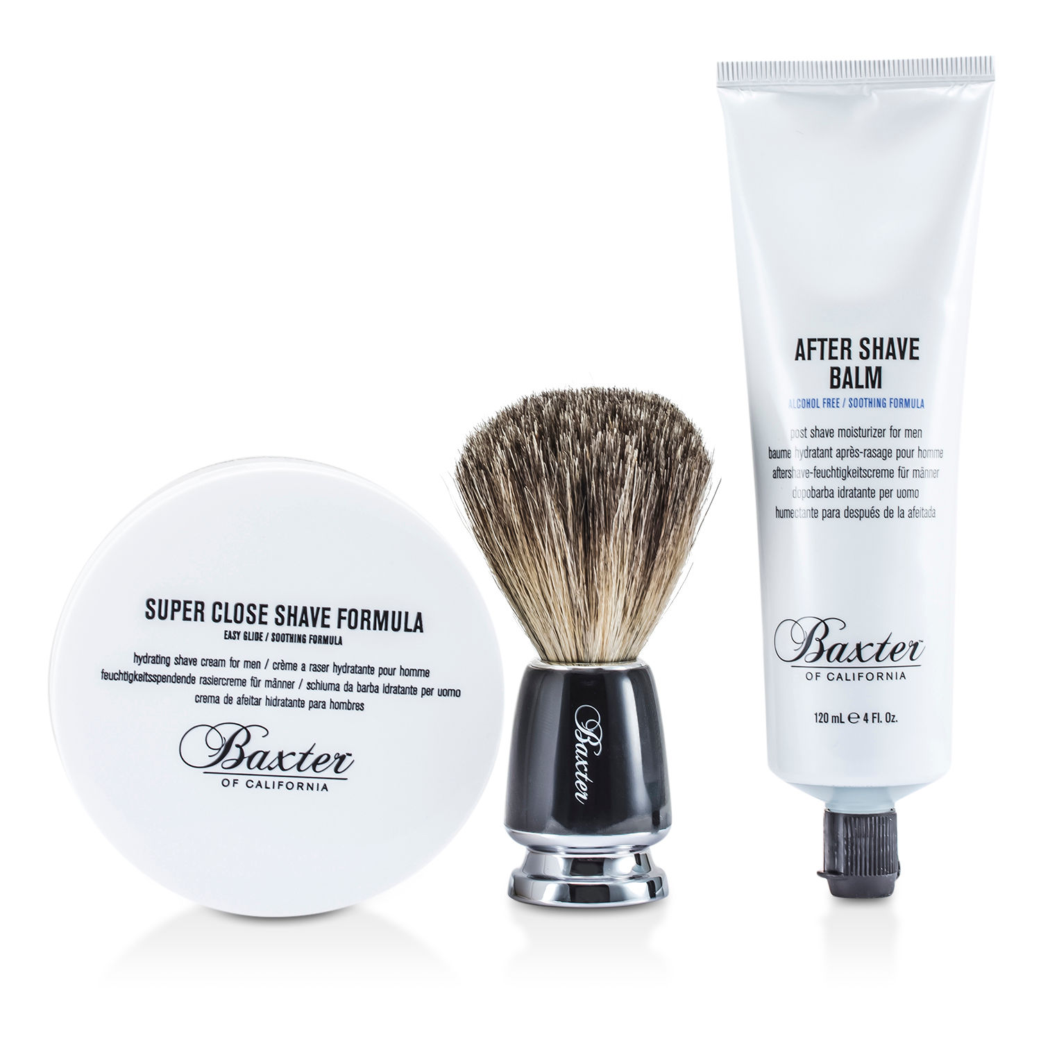 Baxter Of California ชุดโกนหนวด 1.2.3 : โกนหนวด Shave Formula + บาล์ม + แปรง 3ชิ้น