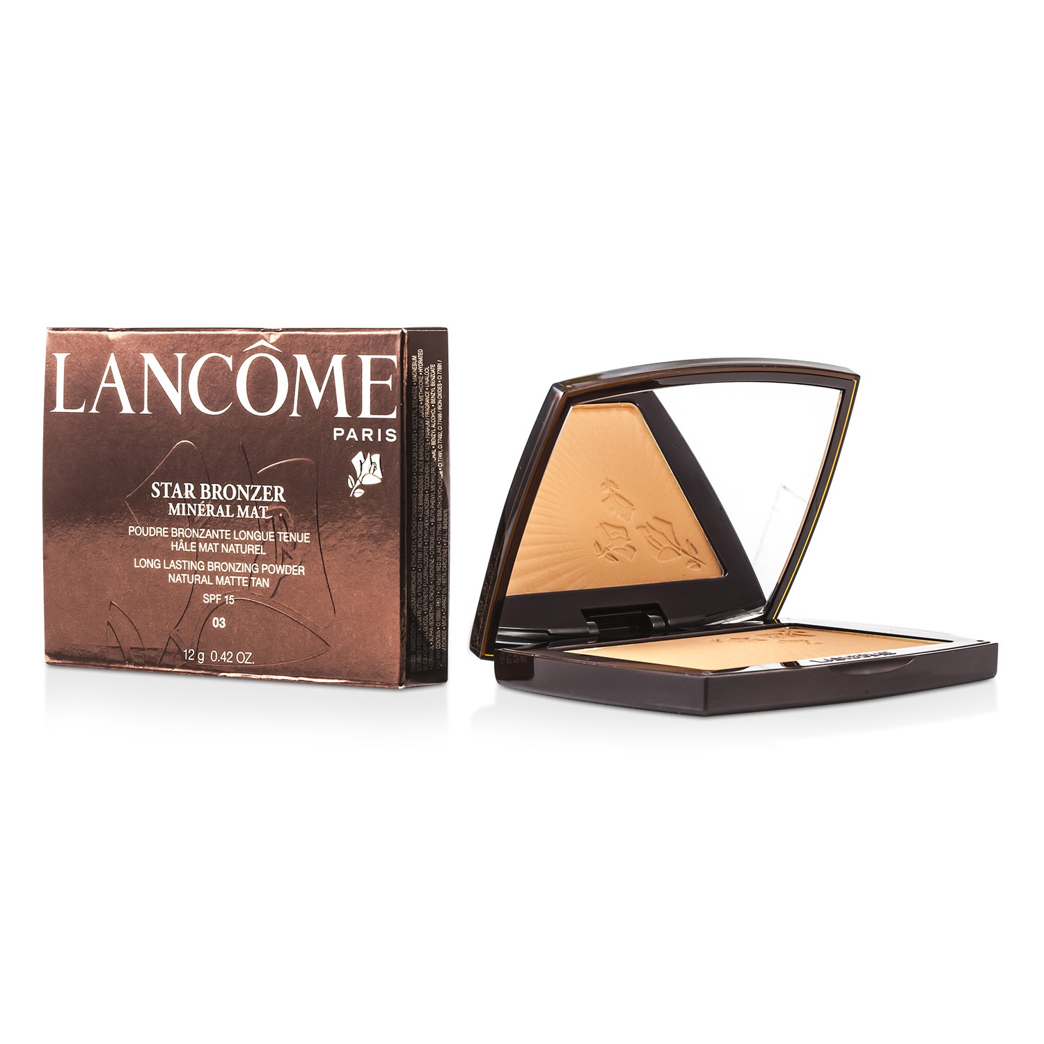 Lancome Star Bronzer Polvos Bronceadores Minerales Larga Duración SFP15 ( Natural Matte Tan ) 12g/0.42oz