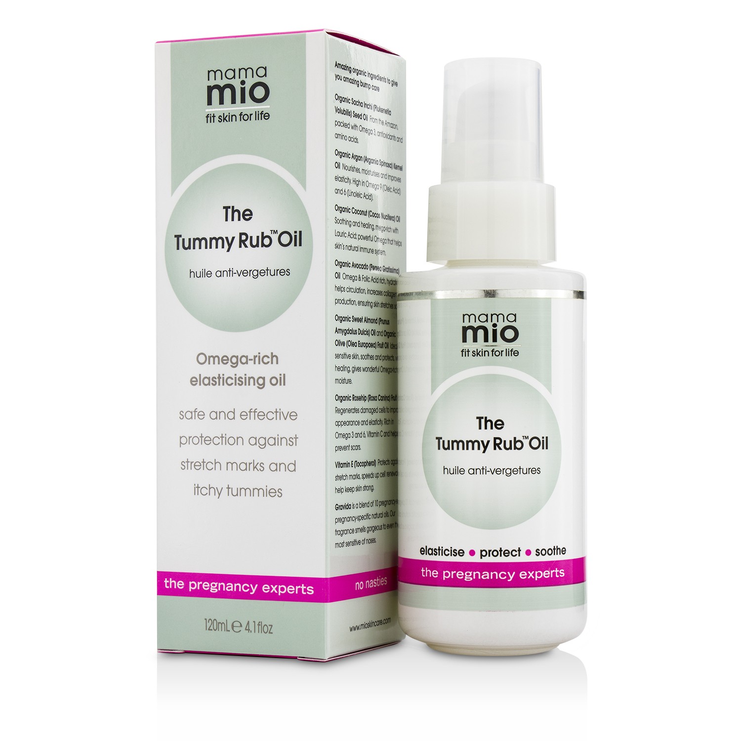 Mama Mio Tummy Rub Stretch Mark Oil Minyak Untuk Bagian Perut 120ml/4.1oz