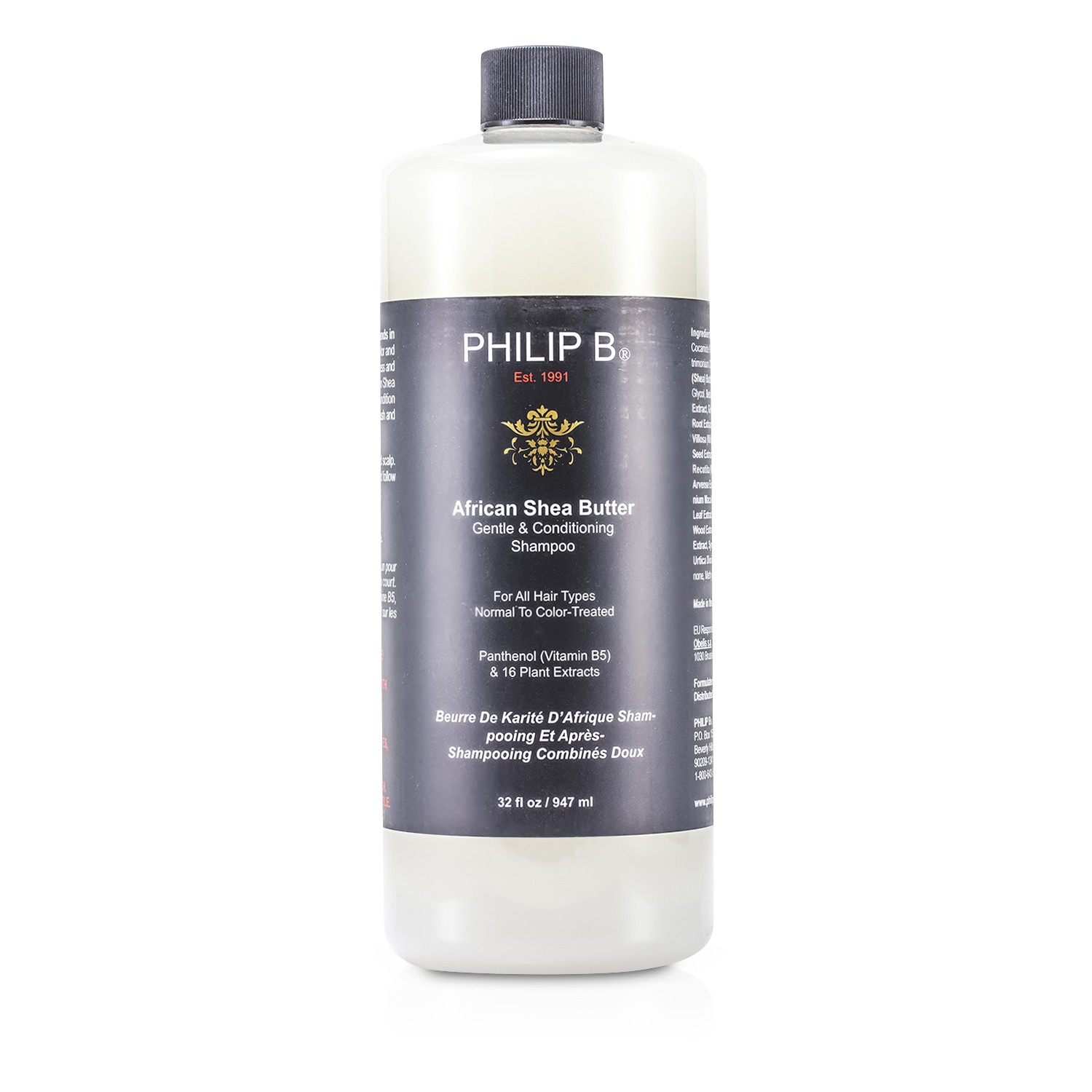 Philip B African Shea Butter Gentle & Conditioning Shampoo (For All Hair Types, Normal to Color-Treated) 947ml/32oz