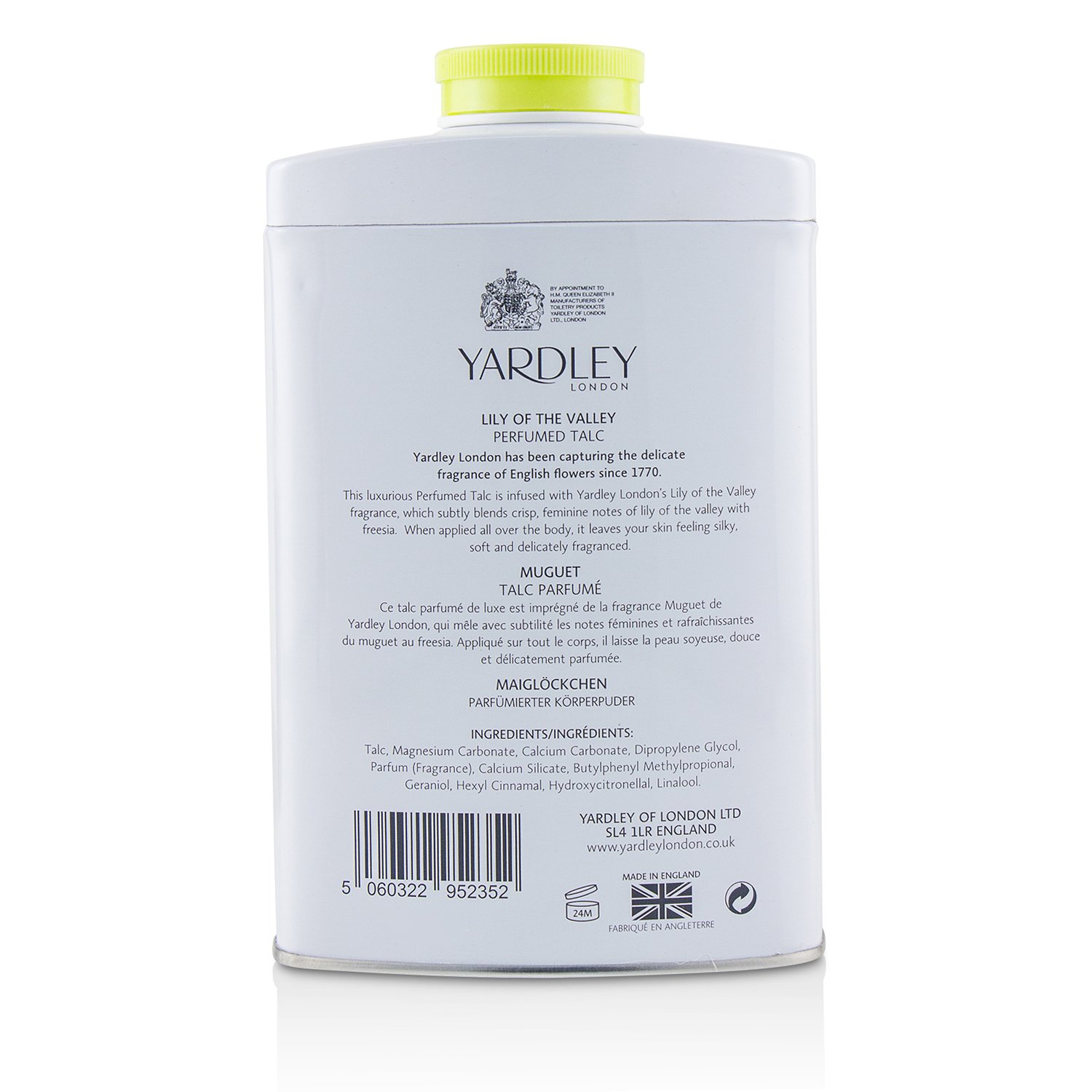 Yardley London Lily Of The Valley Pefrumed Talc 200g/7oz