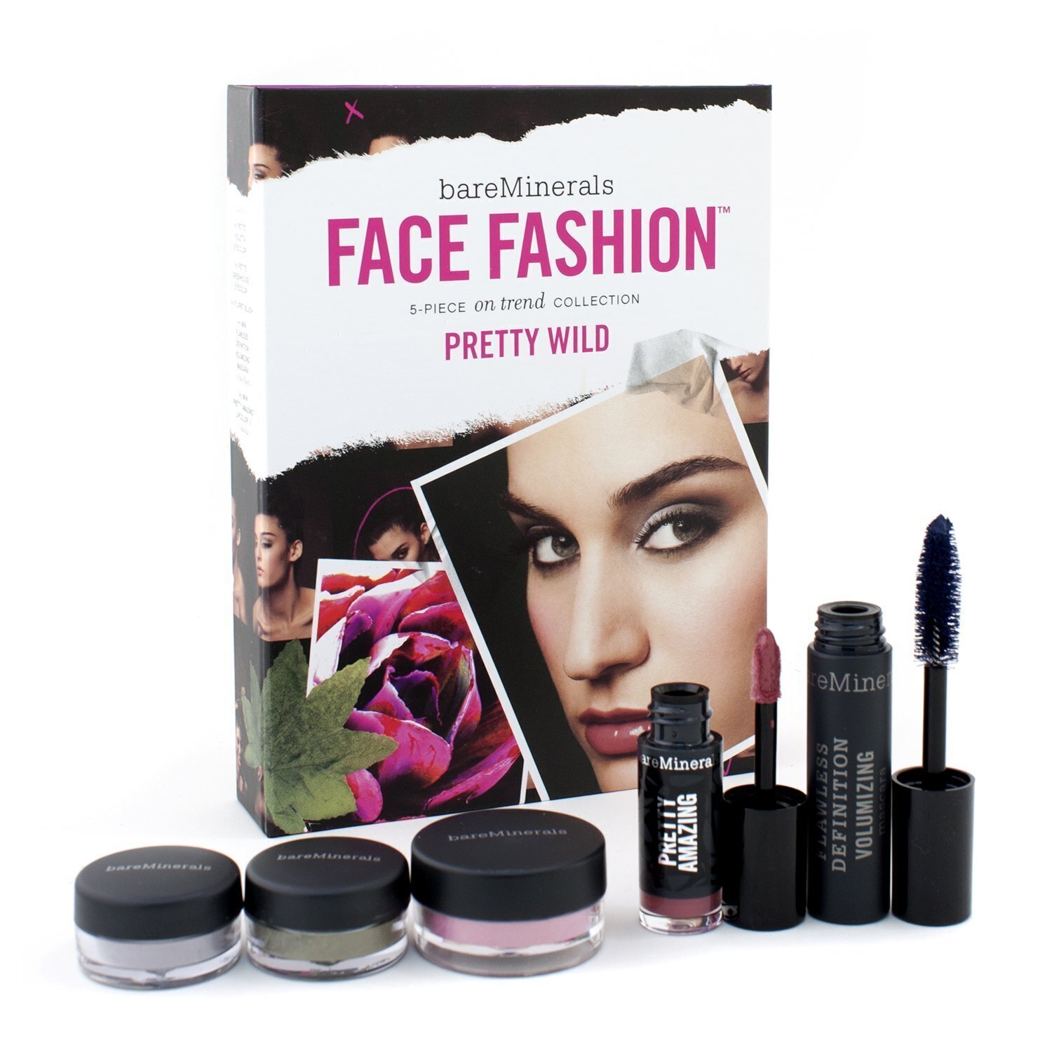 BareMinerals BareMinerals Face Fashion Набор для Макияжа (Румяна + 2x Тени для Век + Тушь для Ресниц + Губная Помада) 5pcs