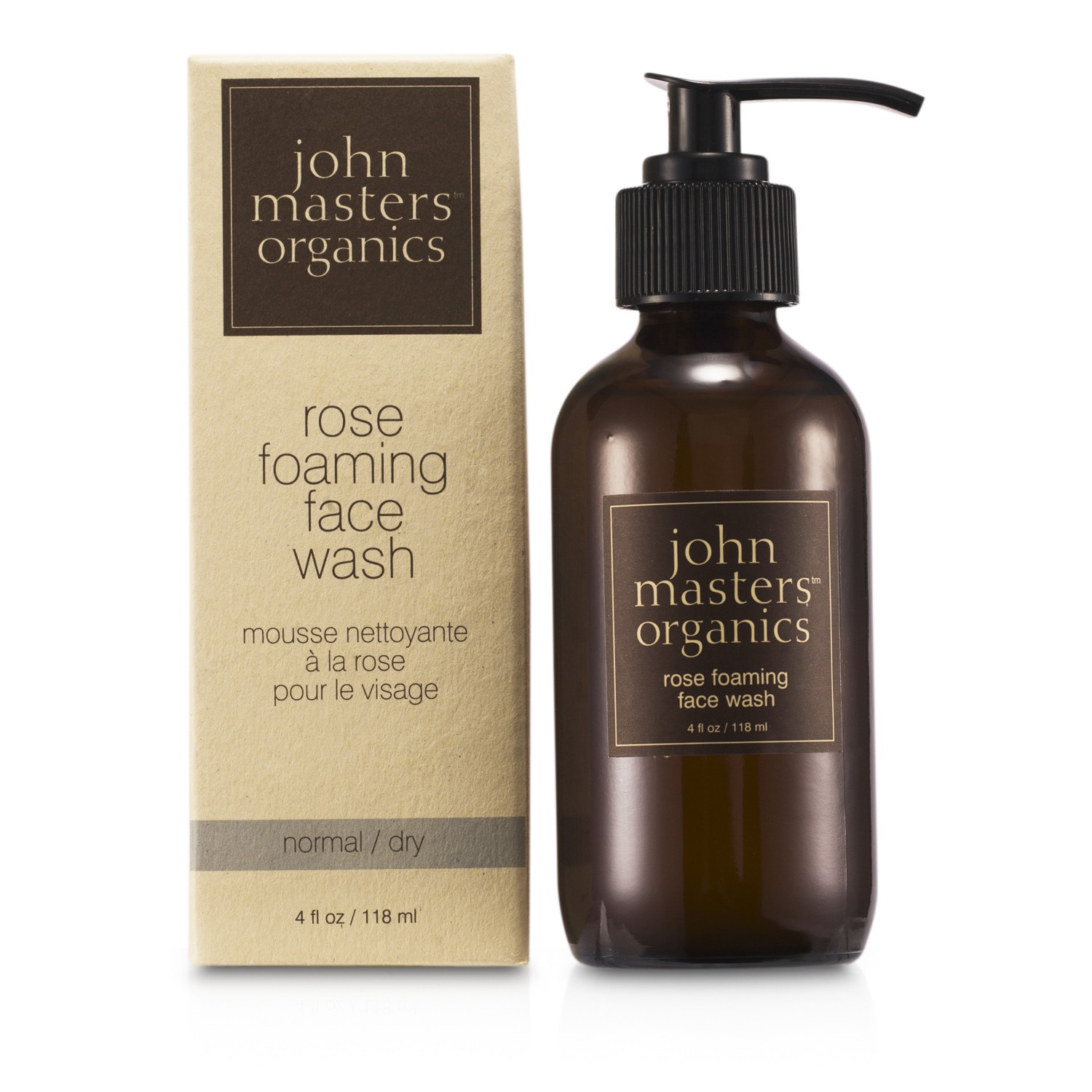 John Masters Organics Rose Foaming Face Wash (For Normal/ Dry Skin) 118ml/4oz