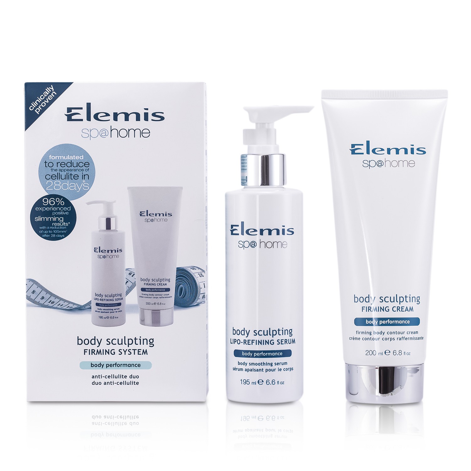 Elemis Spahome Body Sculpting Firming System: Firming Cream 200ml/6.8oz + Lipo-Refining Serum 195ml/6.6oz 2pcs