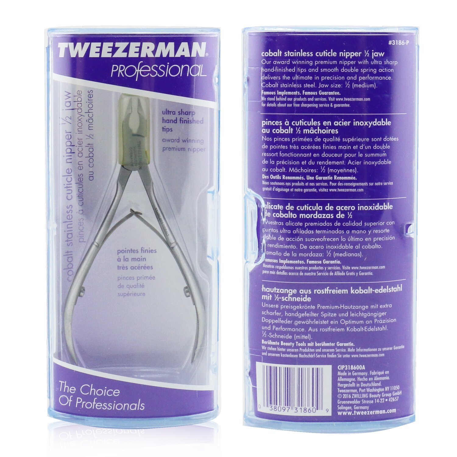 Tweezerman Professional Cobalt Stainless Cuticle Nipper Picture Color