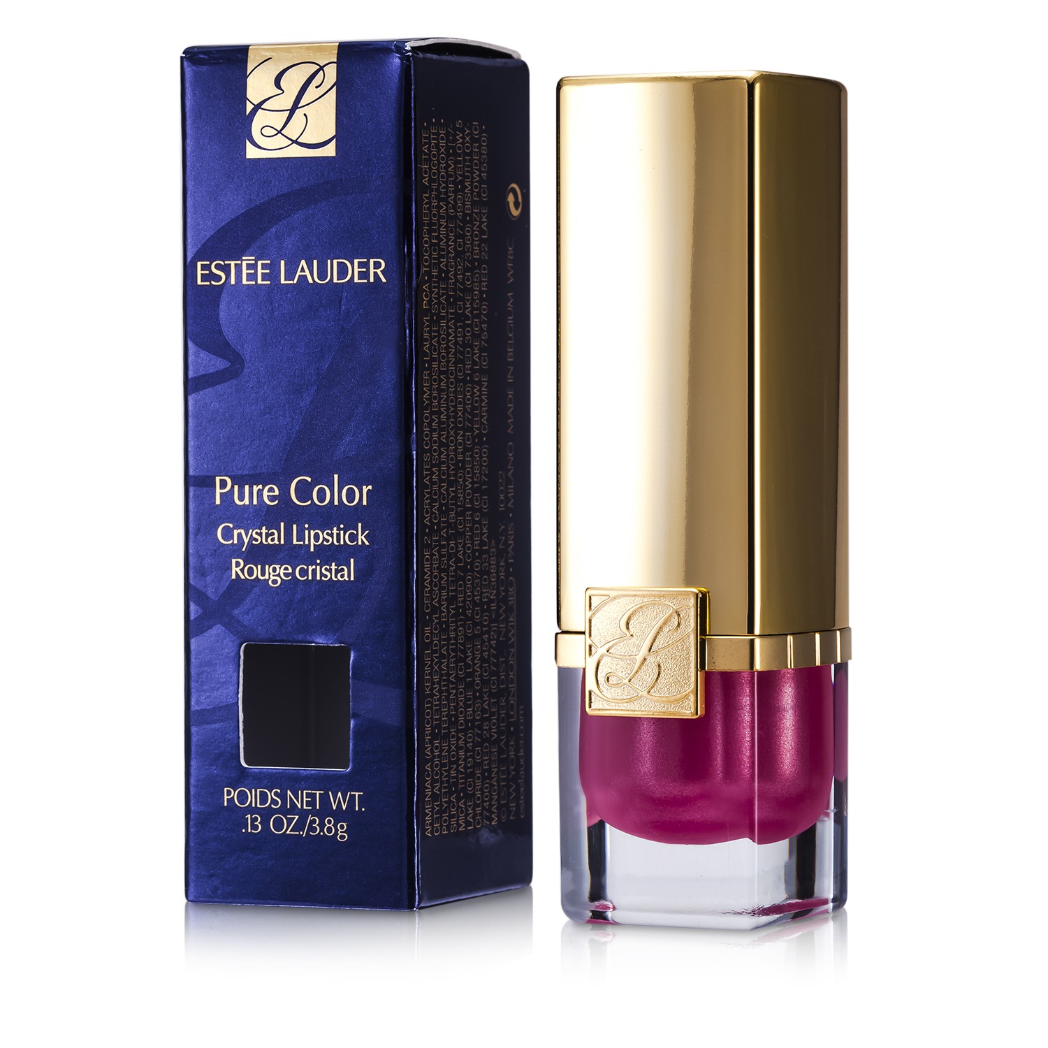 Estee Lauder Жаңа Кіршіксіз Түсті Кристалды Ерін Далабы 3.8g/0.13oz