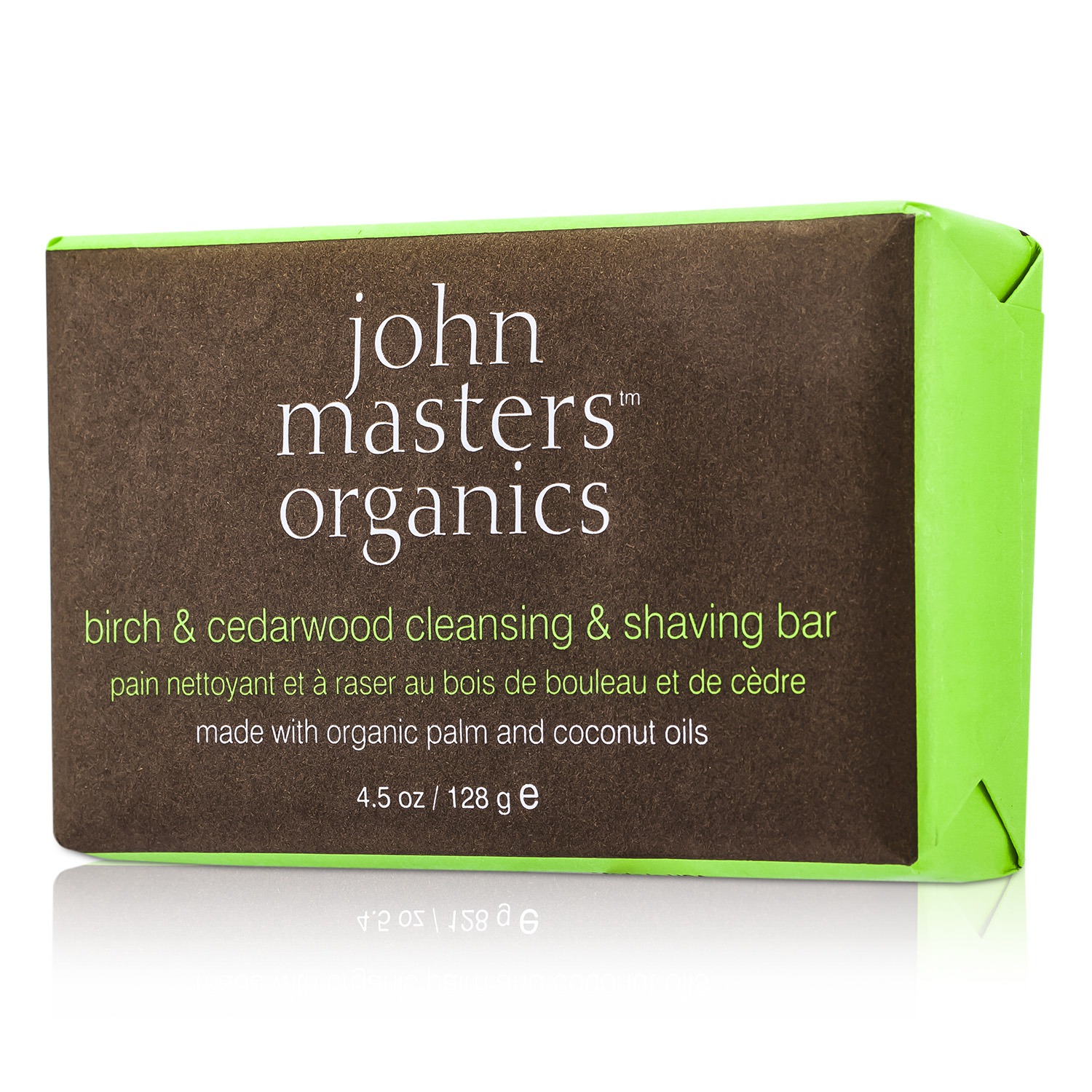 John Masters Organics Birch & Cedarwood Cleansing & Shaving Bar 128g/4.5oz