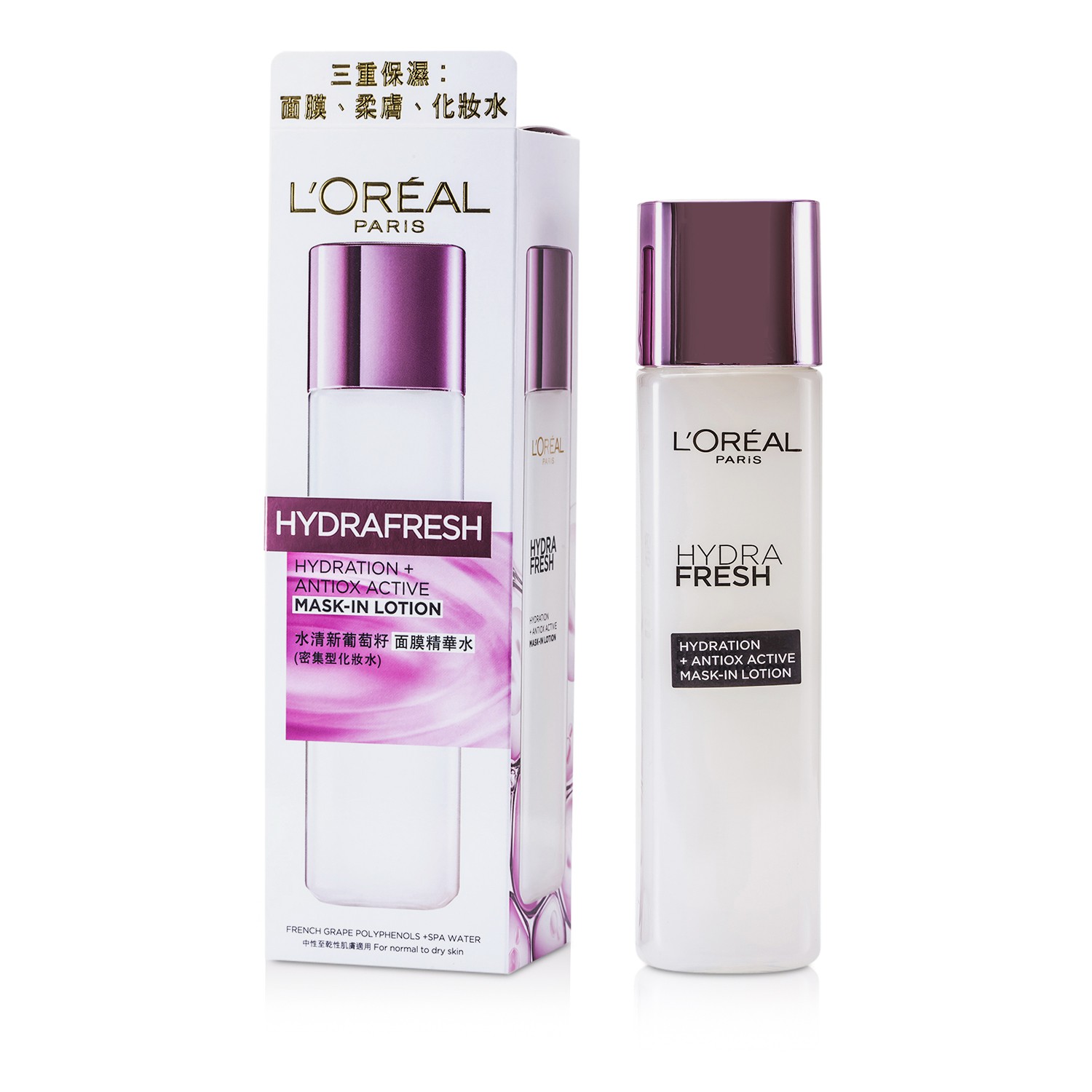 L'Oreal Hydrafresh Hydration+ Antiox Active Mask-In Lotion 175ml/4.2oz