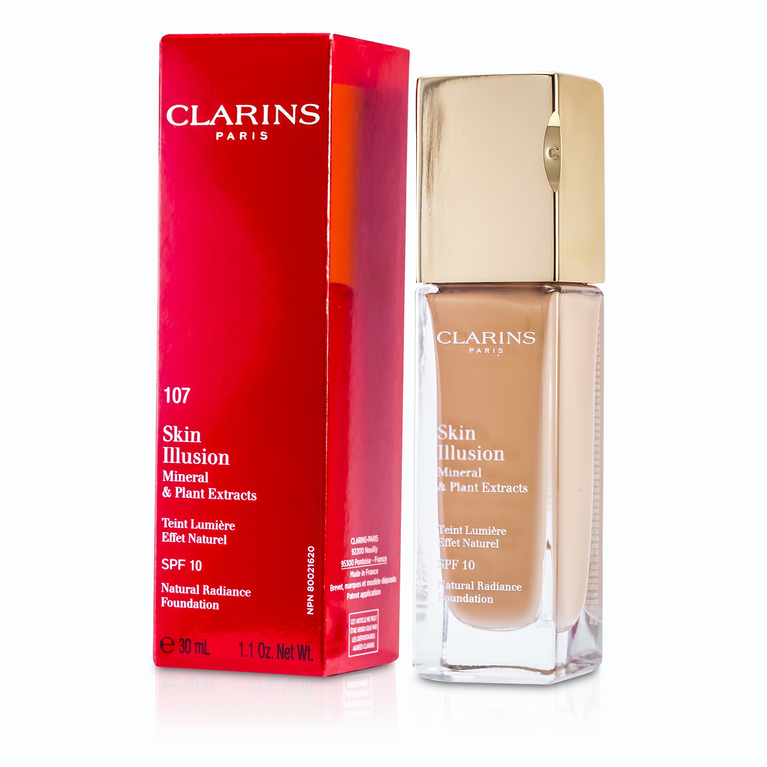 Clarins Skin Illusion Натуральная Сияющая Основа SPF 10 30ml/1oz