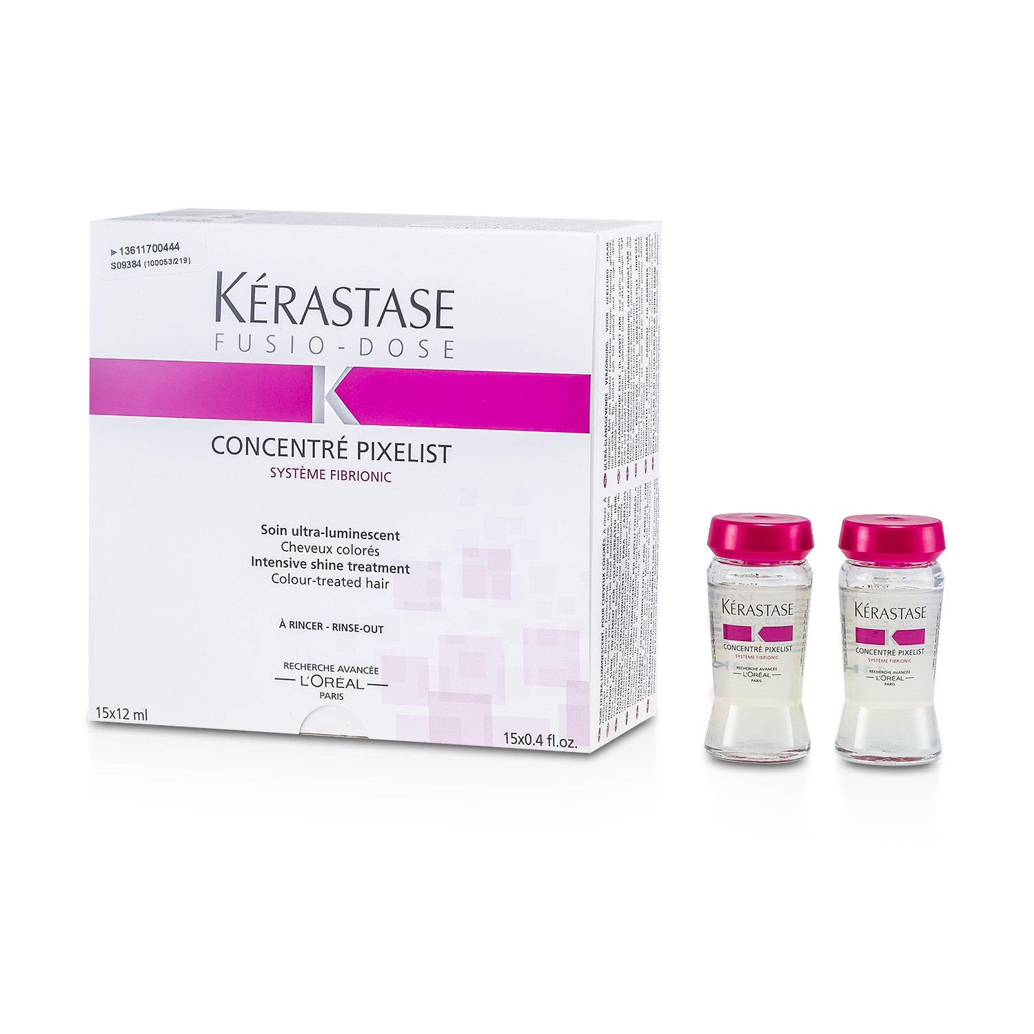 Kerastase Fusio-Dose Concentre Pixelist Intensive Shine Treatment (For Colour-Treated Hair) 15x12ml/0.4oz