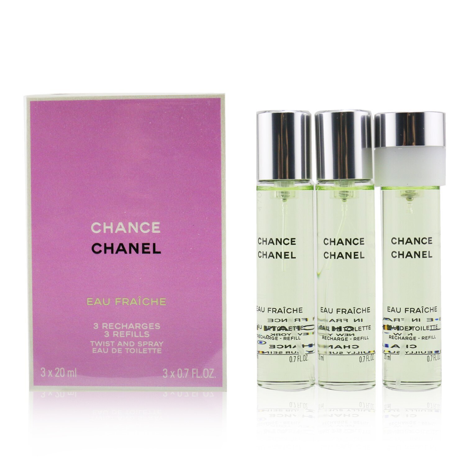 Chanel Chance Eau Fraiche Bur və Püskür EDT Ehtiyat 3x20ml/0.7oz