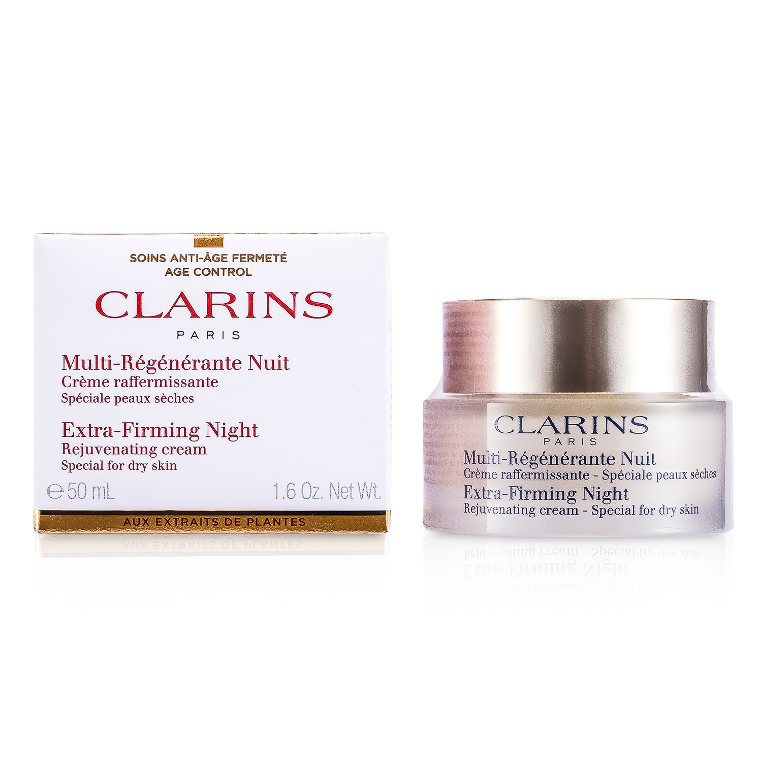 Clarins Crema Extra reafirmante Antiarrugas de Noche - Especial Para Piel Seca 50ml/1.6oz