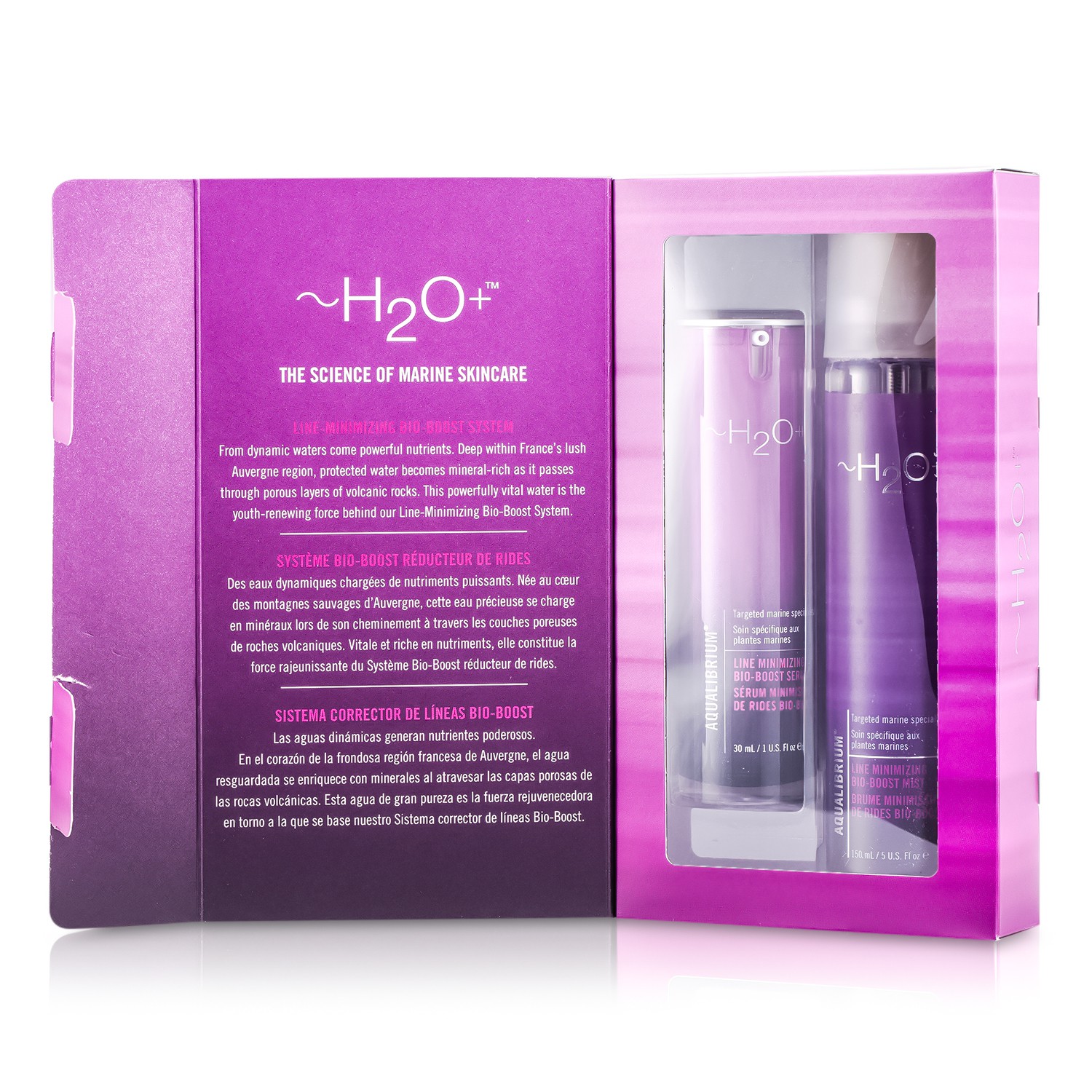 H2O+ Aqualibrium Line-Minimizing Bio-Boost System: Mist + Serum 2pcs