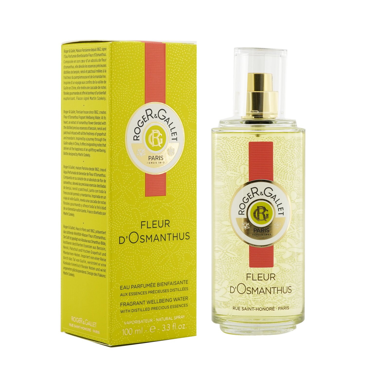 Roger & Gallet Fleur d' Osmanthus תרסיס מי בושם מרענן 100ml/3.3oz