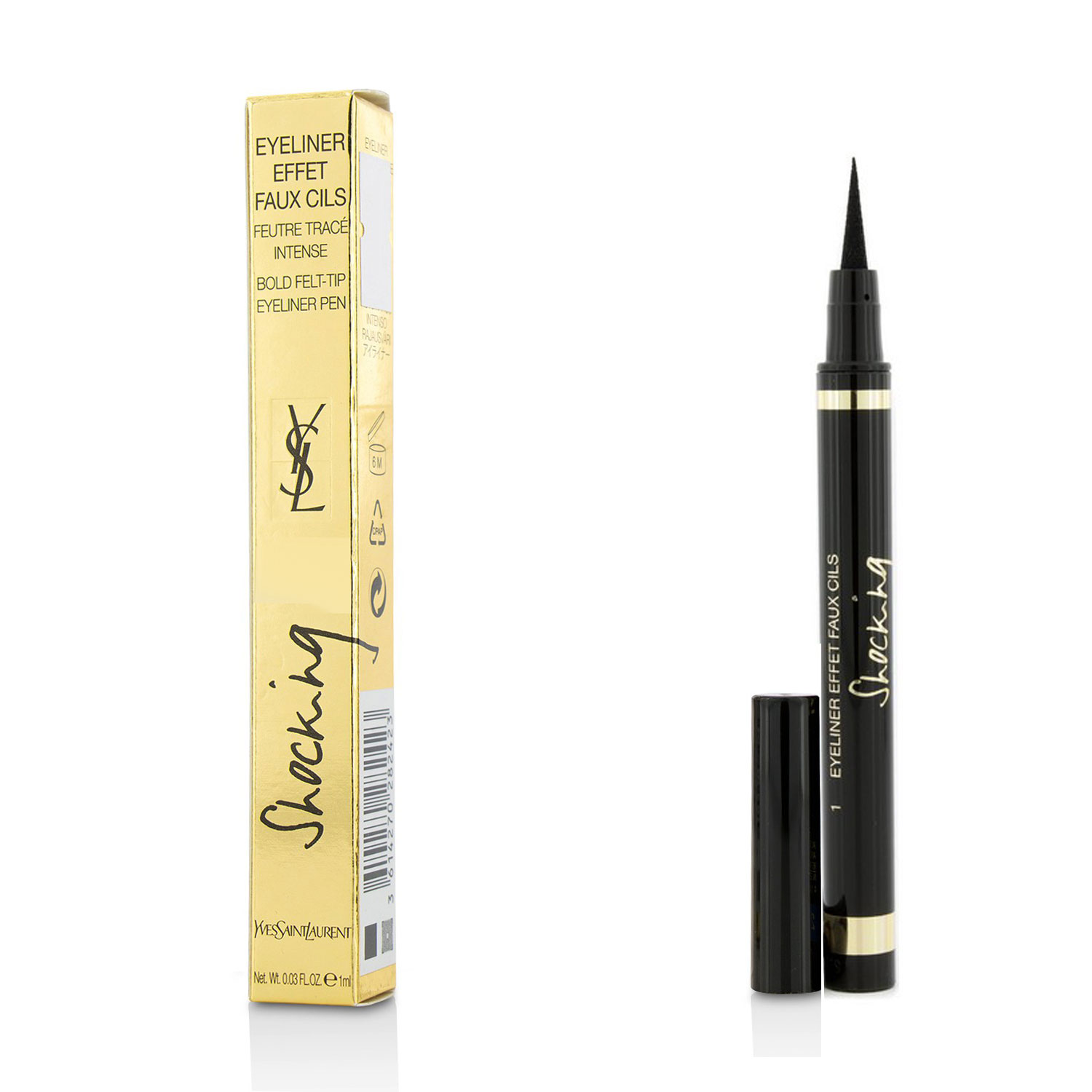 Yves Saint Laurent Tusz do kresek Eyeliner Effet Faux Cils Shocking (Bold Felt Tip Eyeliner Pen) 1.1ml/0.04oz