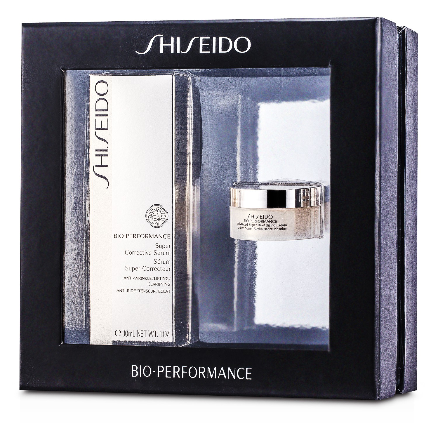 Shiseido Bio Performance مجموعة : سيرم مصحح 30مل + كريم مجدد 18مل 2pcs