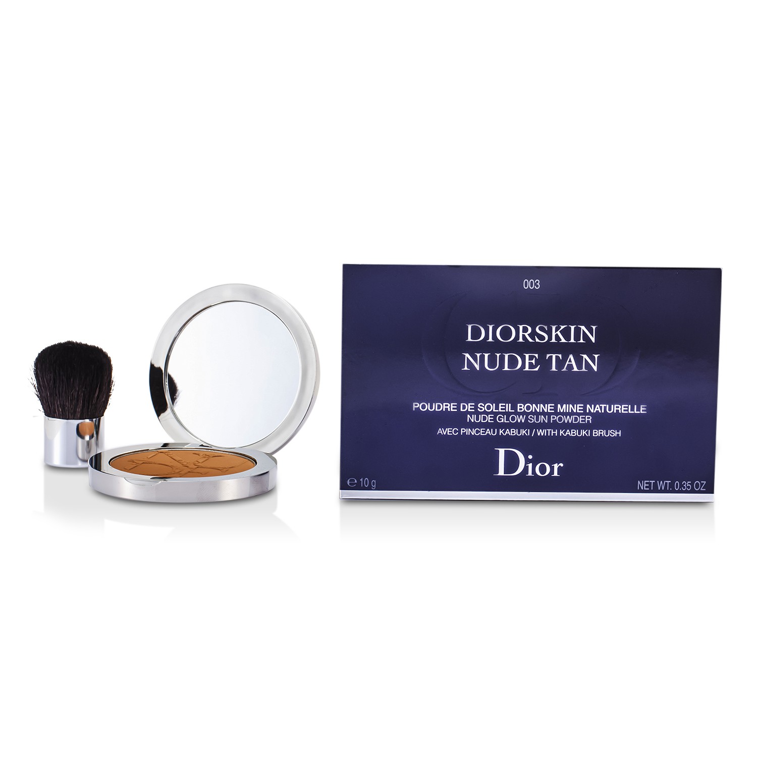 Christian Dior Diorskin Nude Tan بودرة معززة لإشراقة وسمرة صحية (مع فرشاة كابوكي) 10g/0.35oz