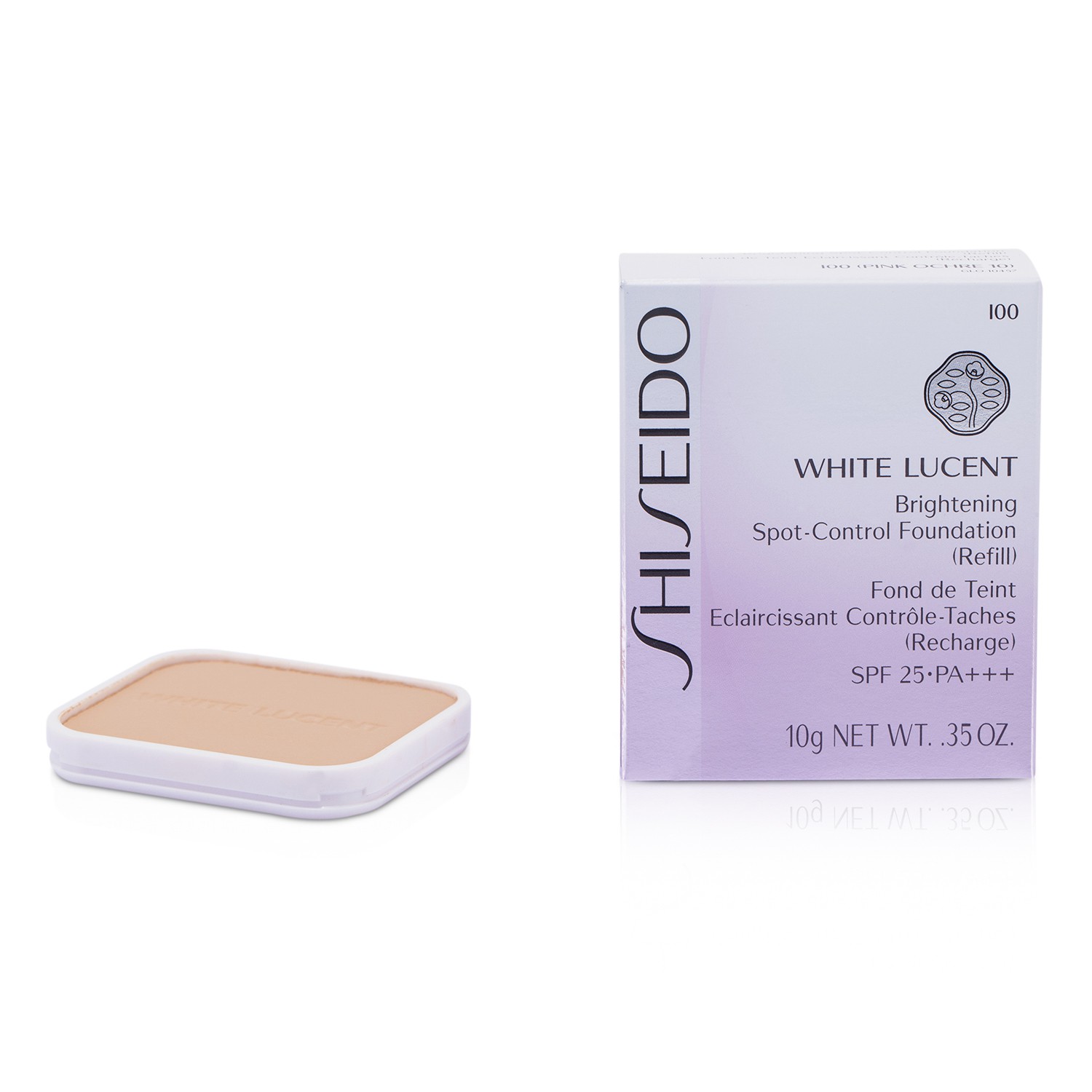 Shiseido White Lucent Изсветляващ Контролиращ Петната Фон дьо Тен със SPF 25 Пълнител 10g/0.35oz