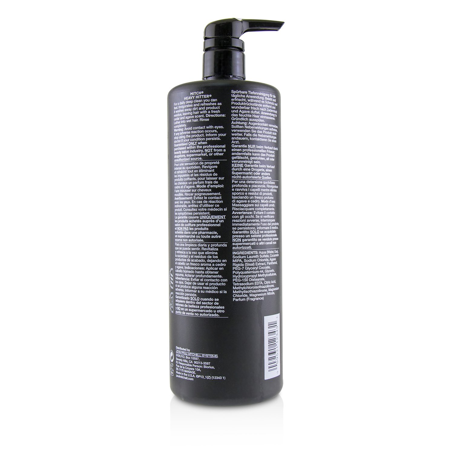 Paul Mitchell Mitch Heavy Hitter Champú Limpieza Profunda 1000ml/33.8oz