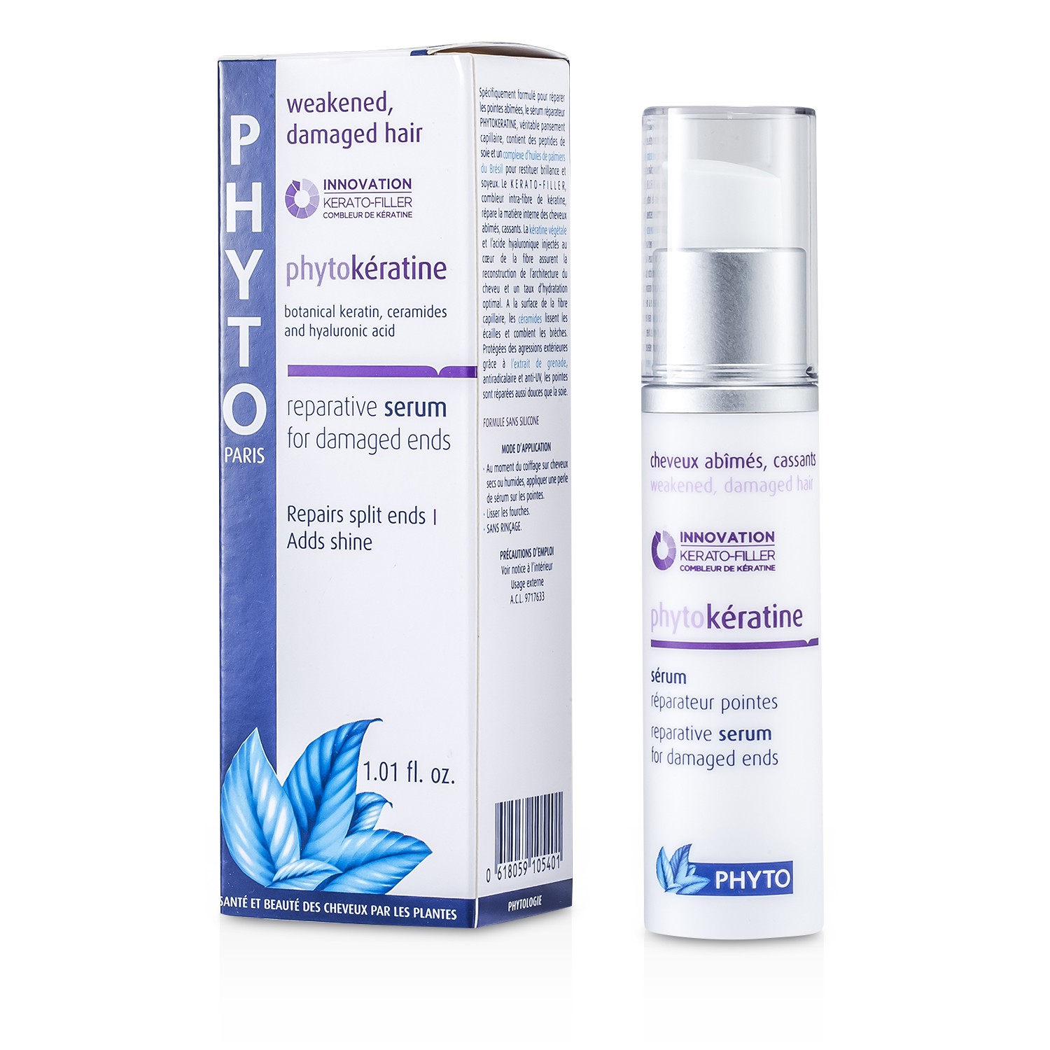 Phyto Phytokeratine Reparative Serum (For Weakened, Damaged Hair and Damaged Ends) 30ml/1.01oz